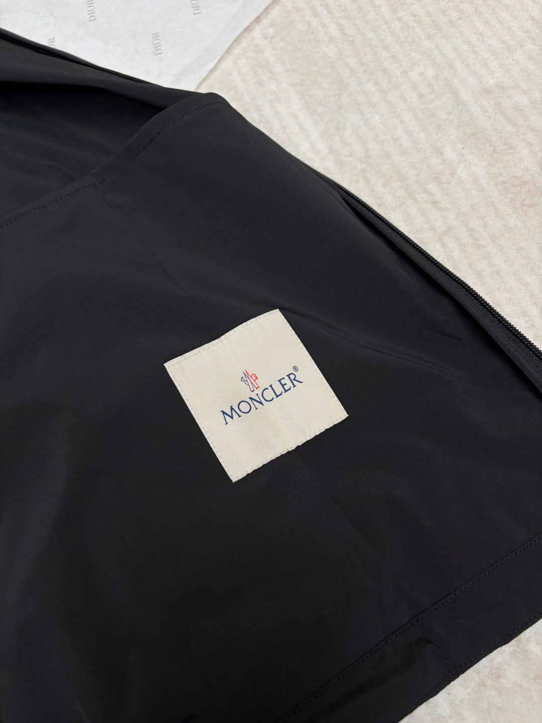 Moncler Hooded Letter Print Lightweight Jacket
