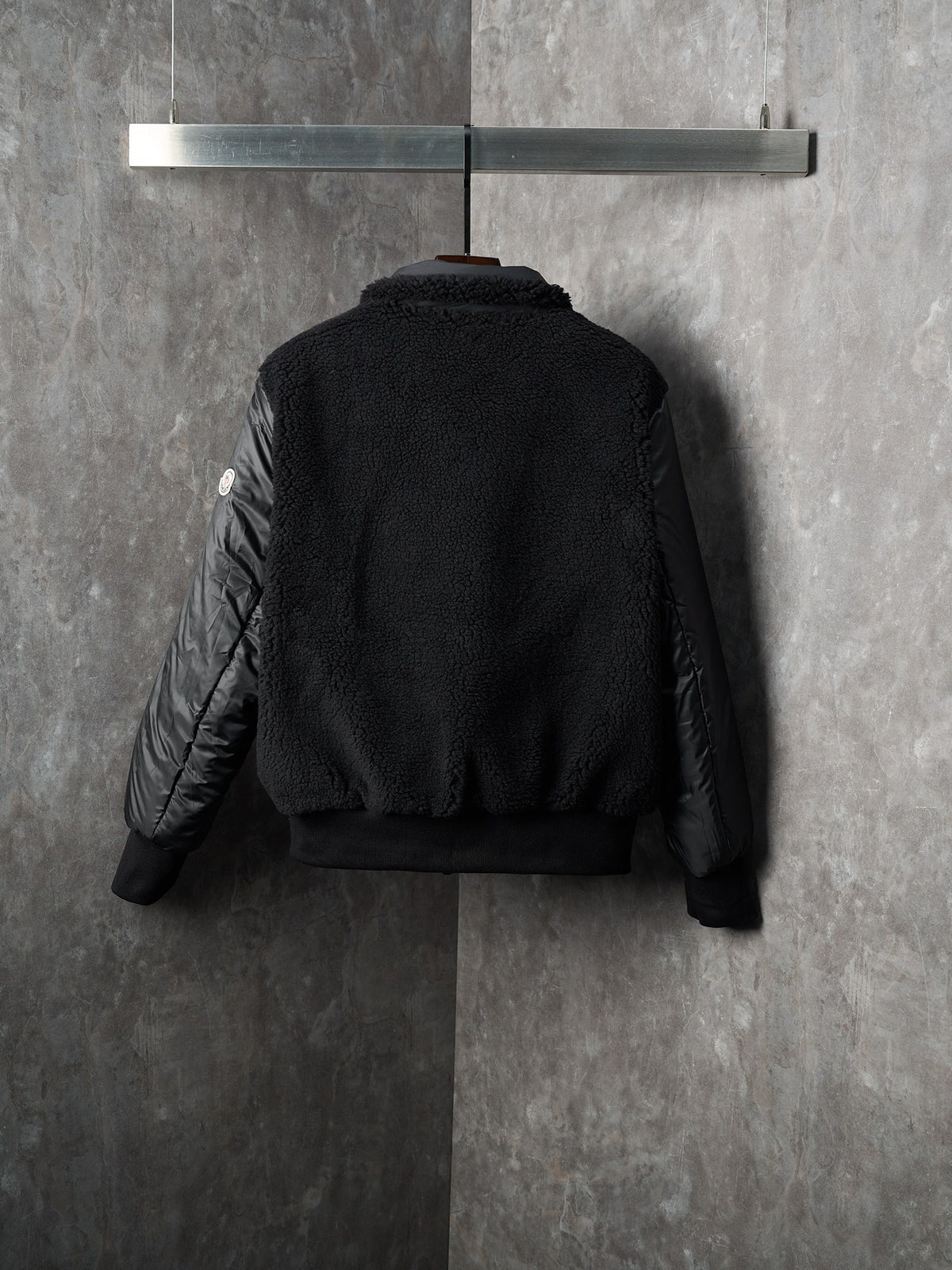Moncler Teddy Fleece Reversible BOmber Down Jacket