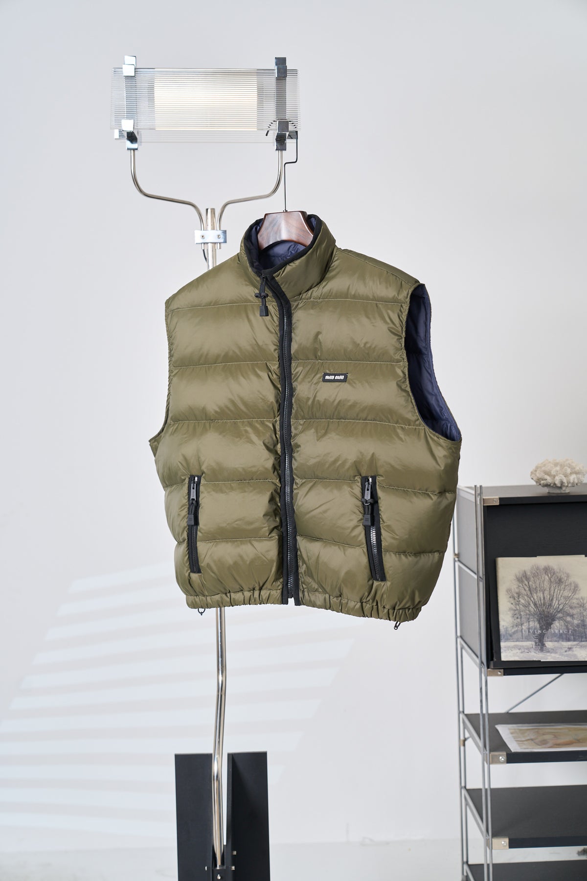 Miu Miu Embroidered Silkworm-Shaped Down Vest