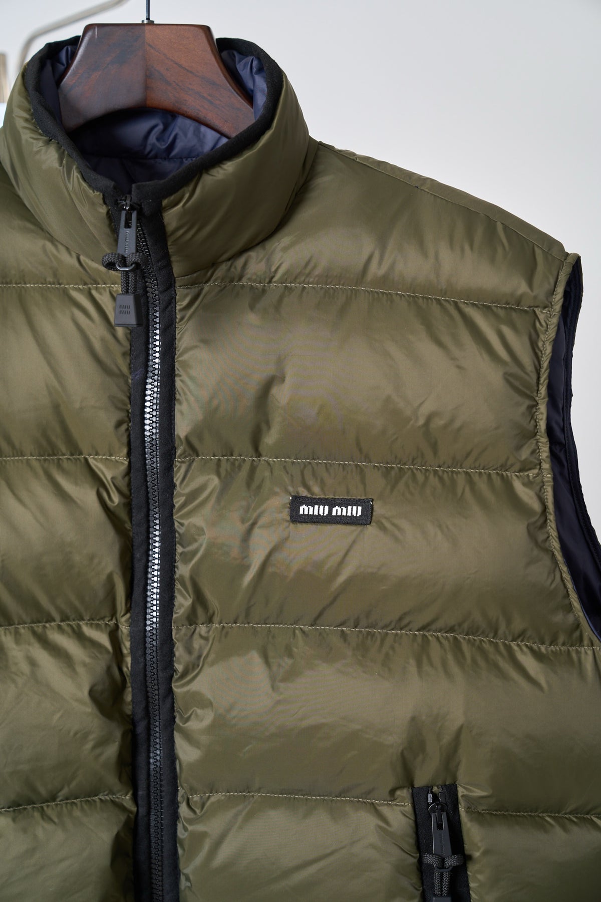 Miu Miu Embroidered Silkworm-Shaped Down Vest