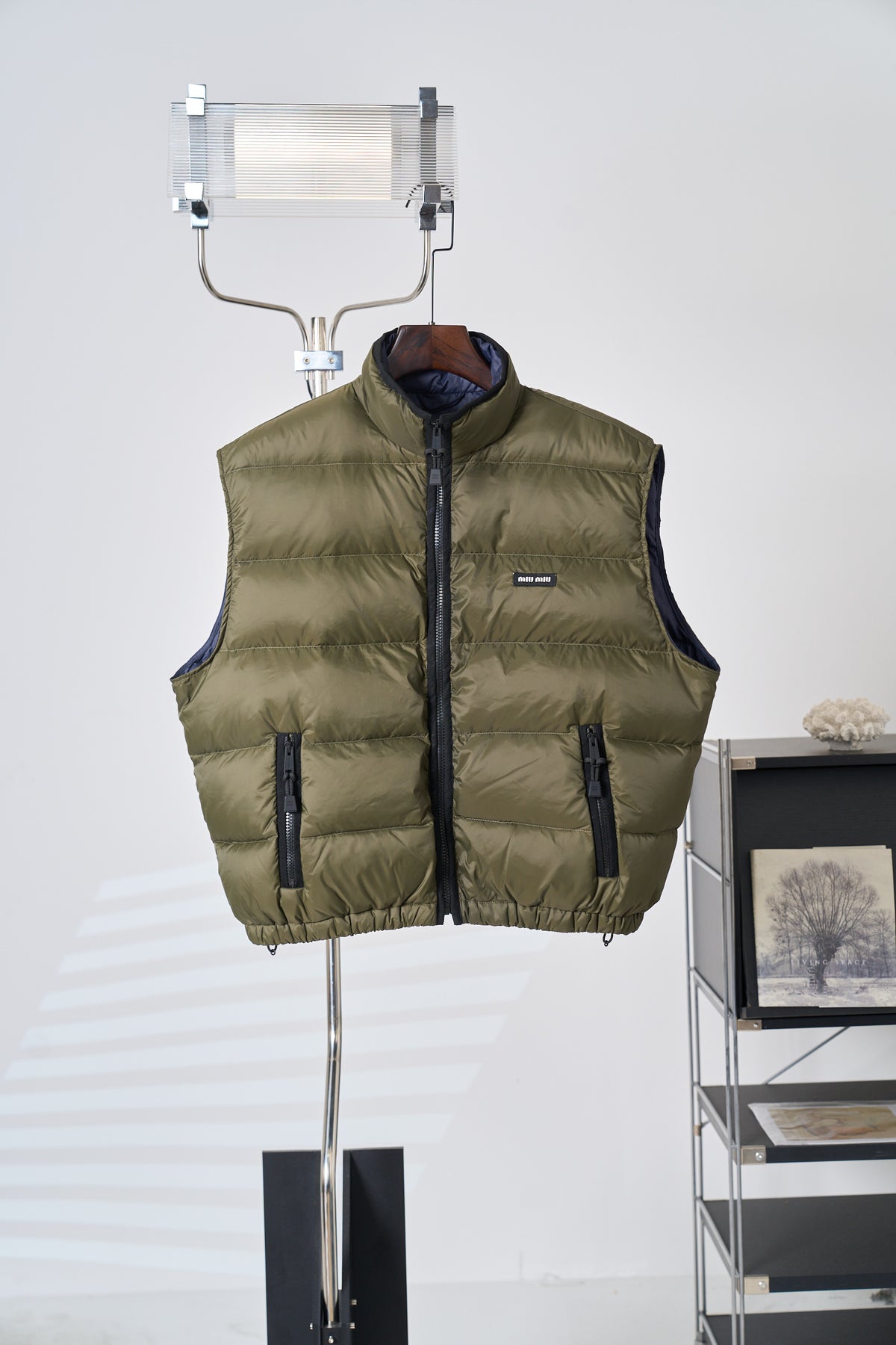 Miu Miu Embroidered Silkworm-Shaped Down Vest