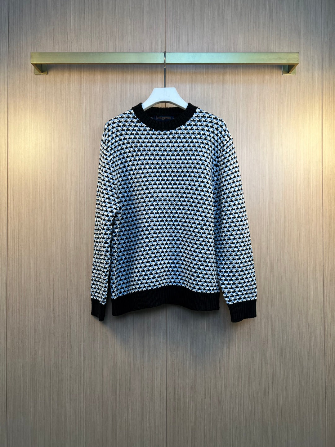 LV Houndstooth Jacquard Knit Sweater