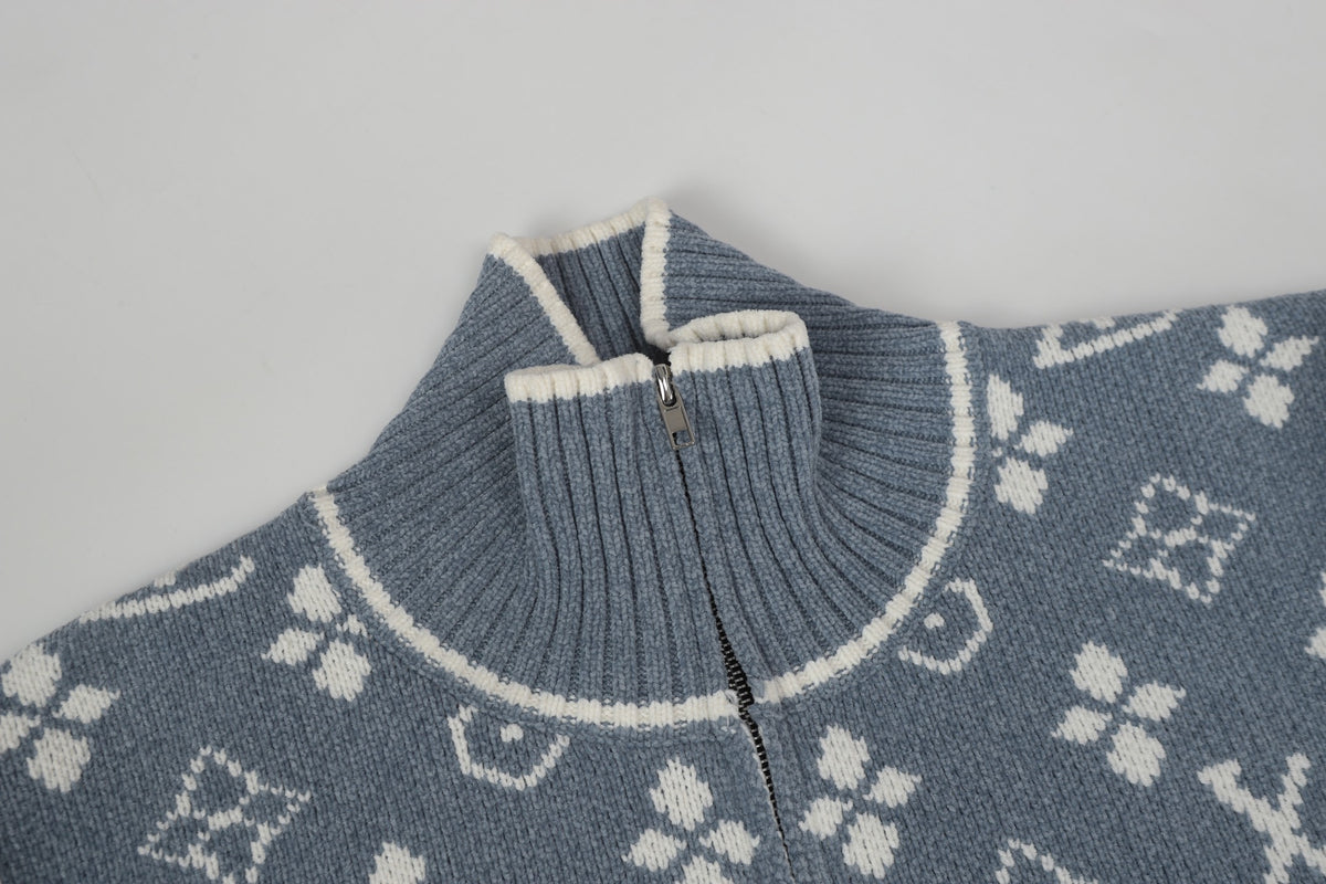 LV Jaquard Cardigan Sweater - Women's