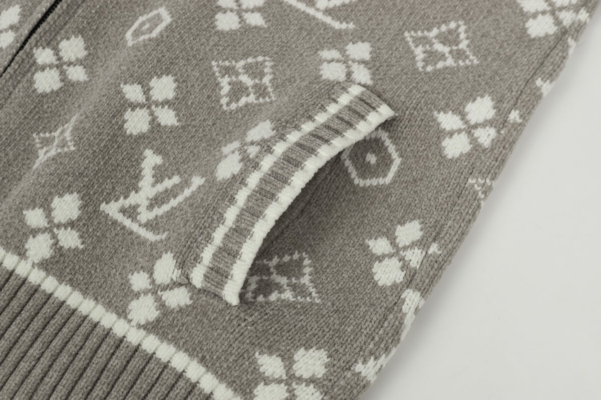 LV Jaquard Cardigan Sweater - Women's
