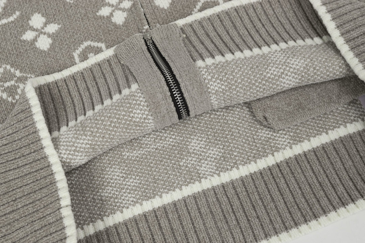 LV Jaquard Cardigan Sweater - Women's