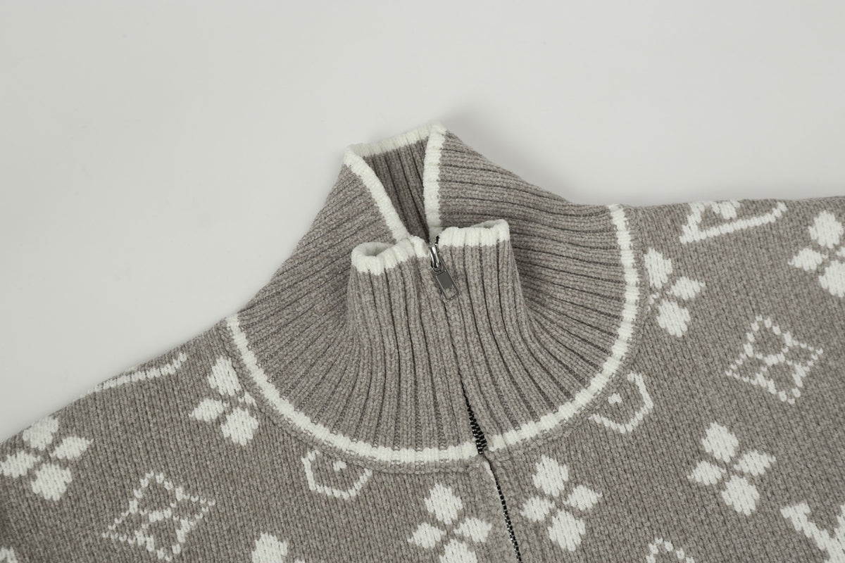 LV Jaquard Cardigan Sweater - Women's