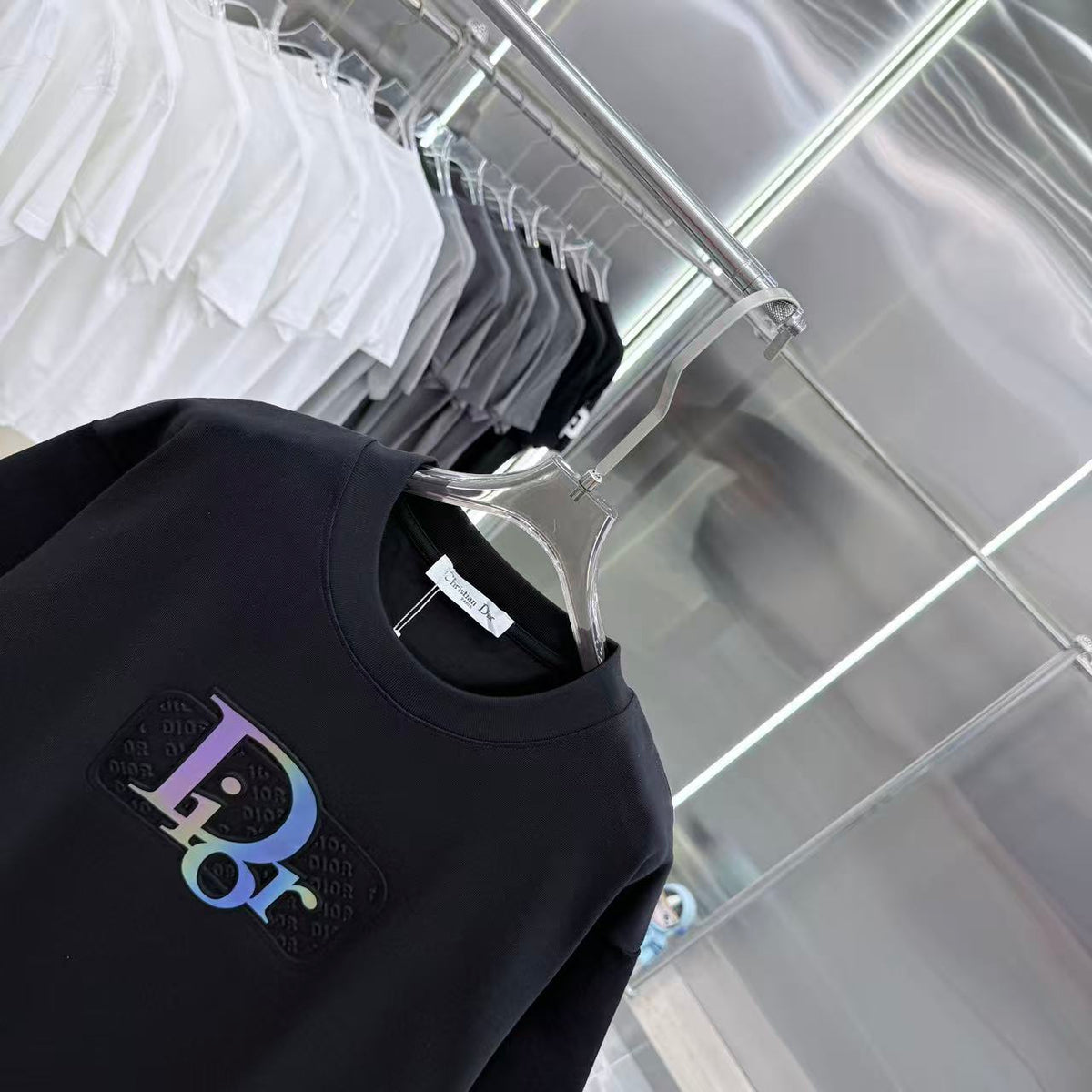 Dior Embossed Crew Neck T-Shirt