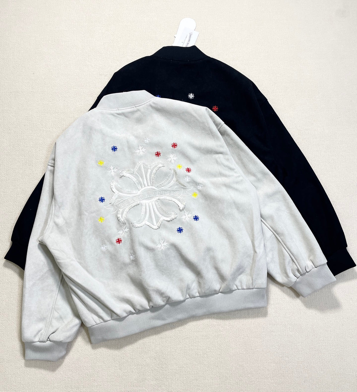 Chrome Hearts Suede Baseball Jacket
