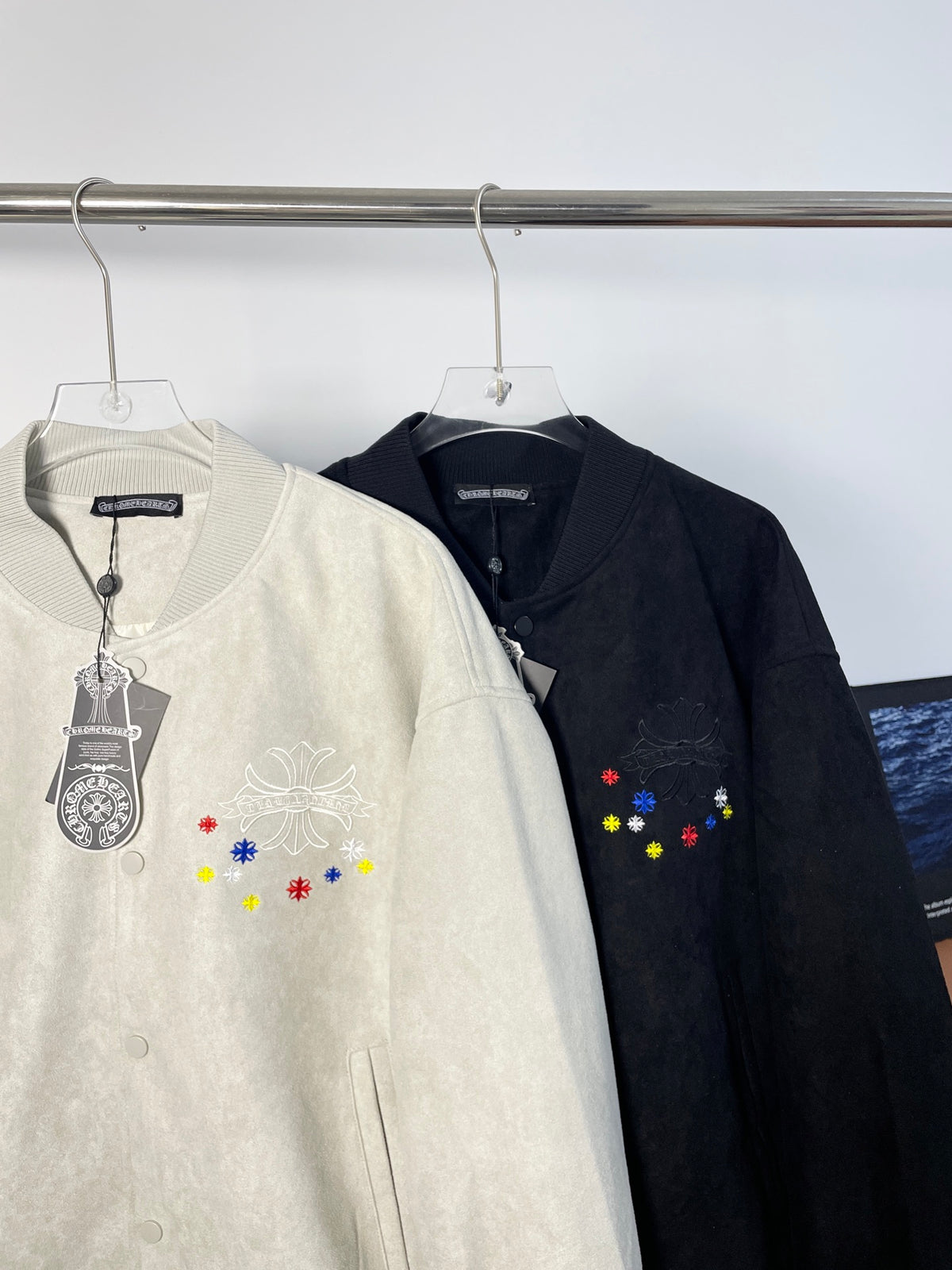Chrome Hearts Suede Baseball Jacket