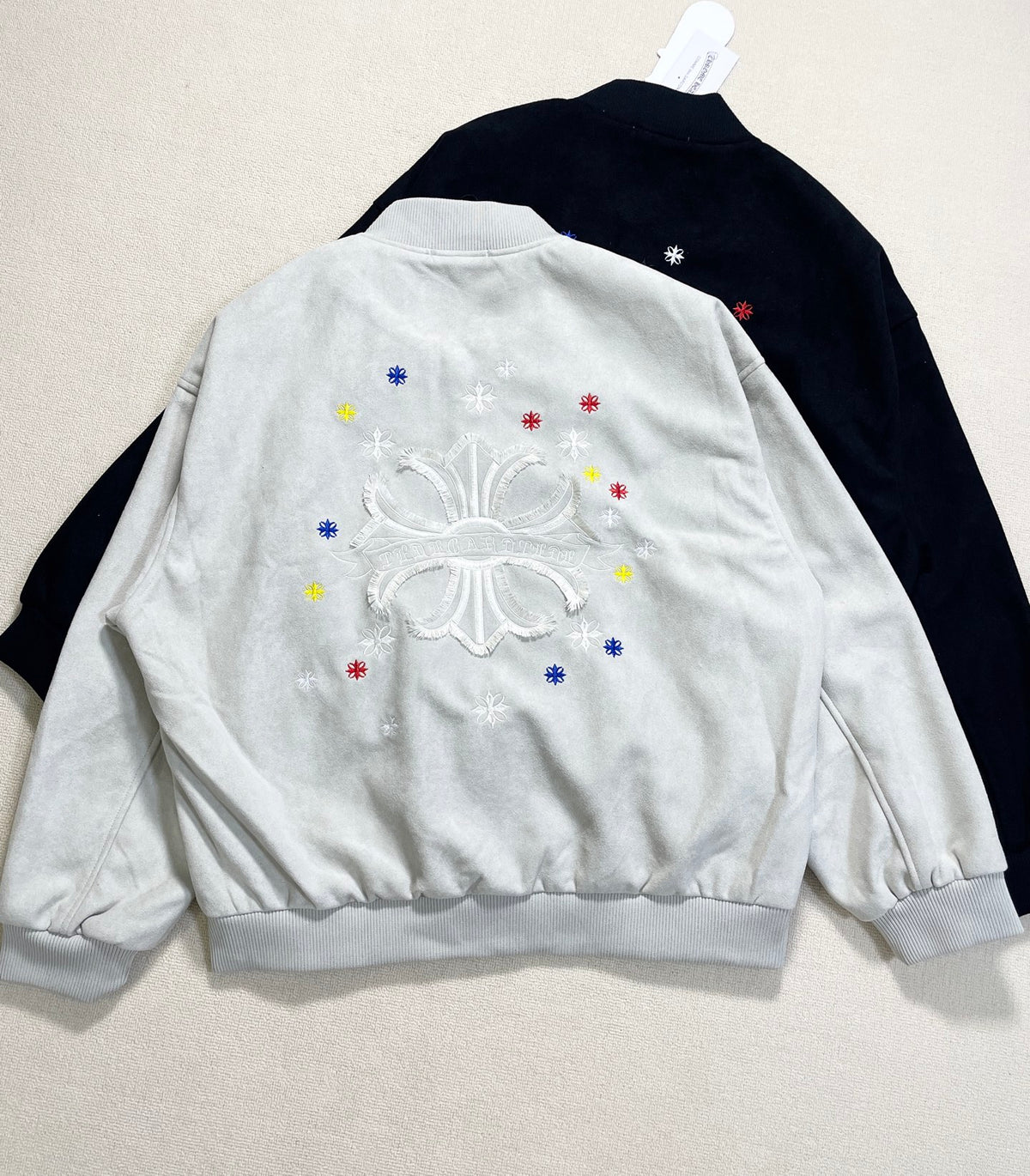 Chrome Hearts Suede Baseball Jacket