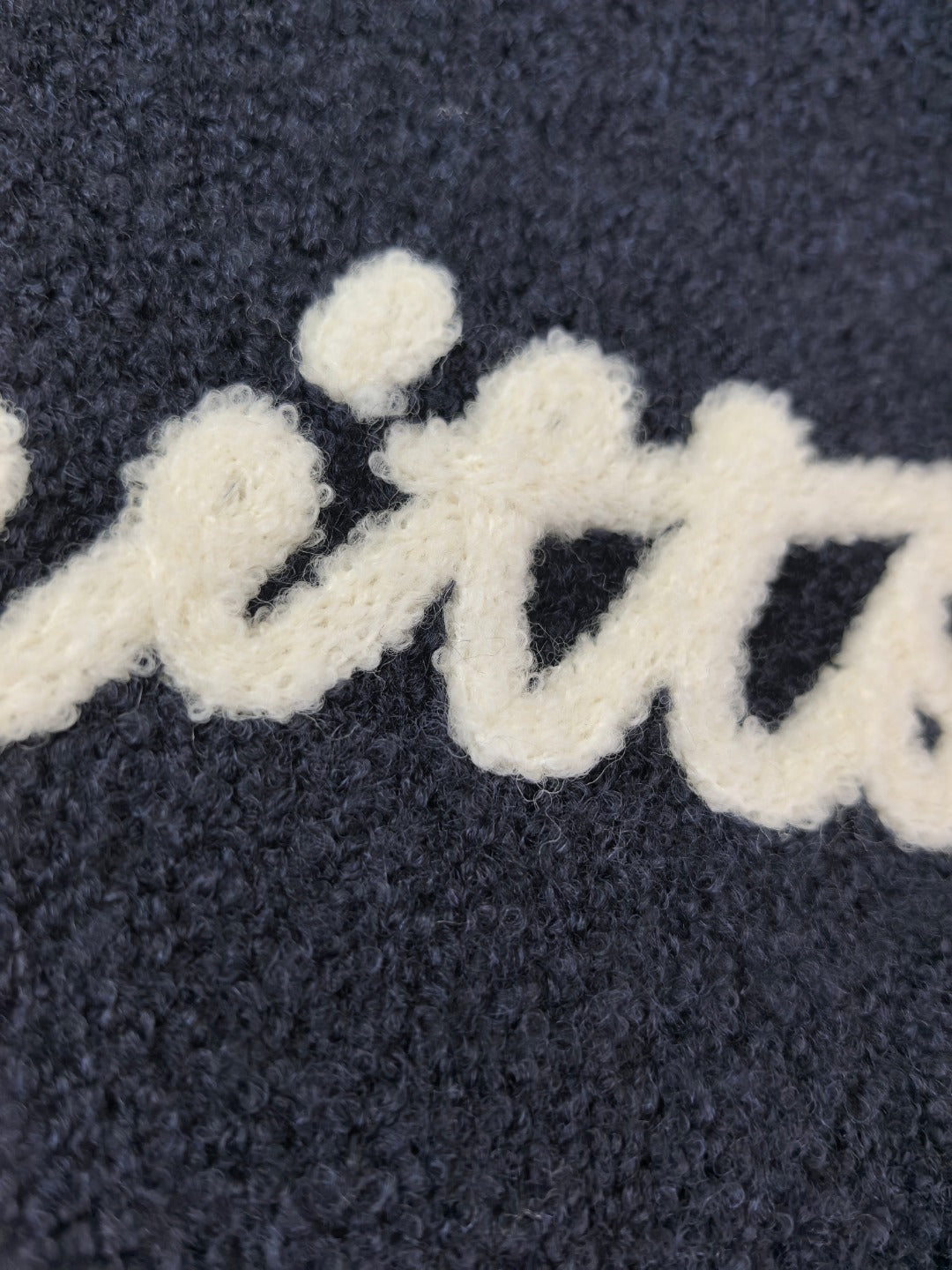 LV Lettered Zip-Up Cardigan Women's