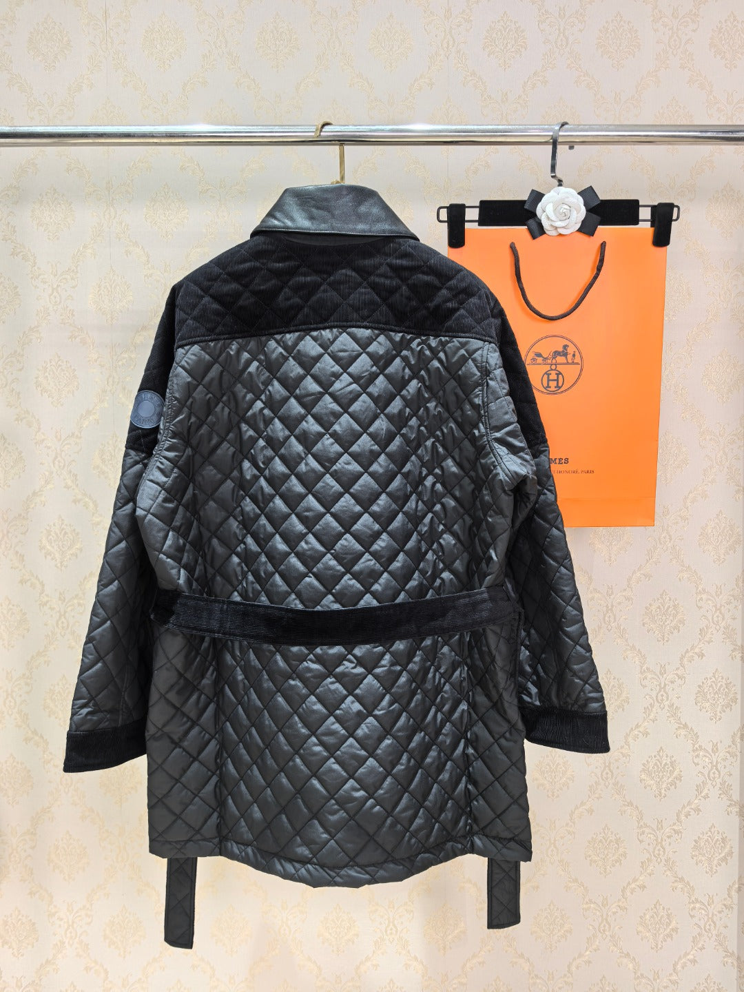 Hermes Long Patchwork Down Jacket - Women's
