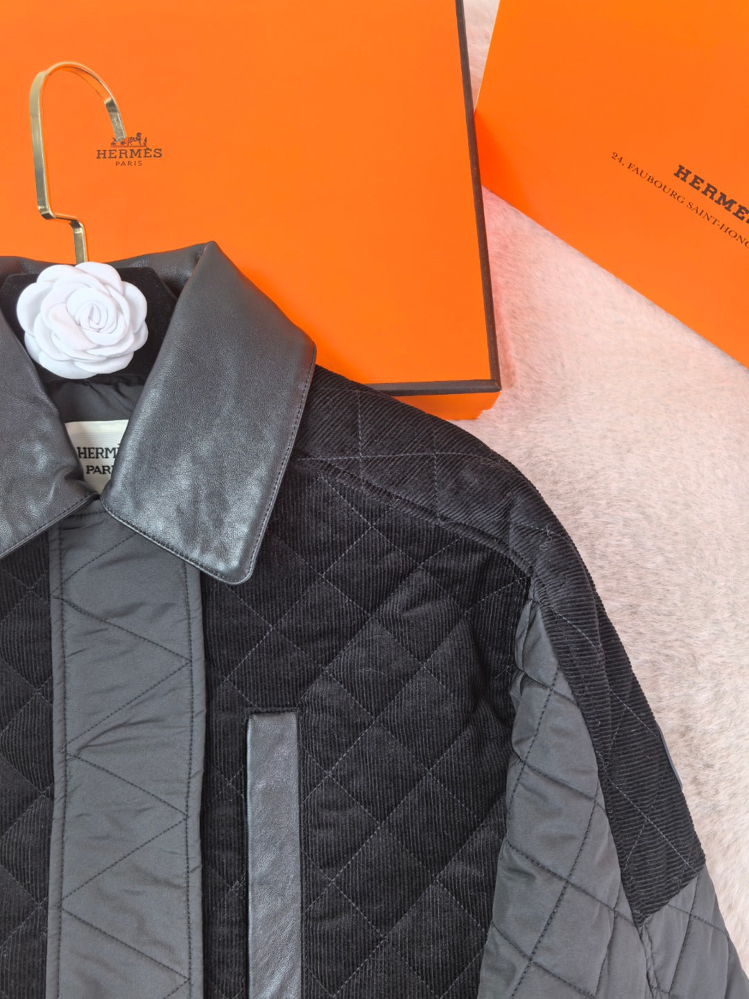 Hermes Long Patchwork Down Jacket - Women's