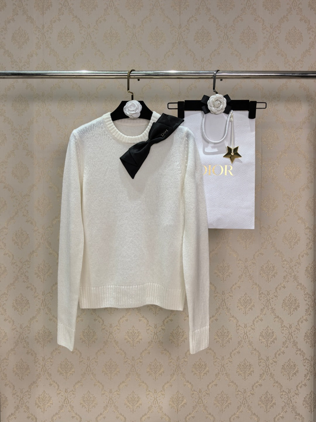 Loro Piana Diamond Pattern Long Sleeve Sweater Women's