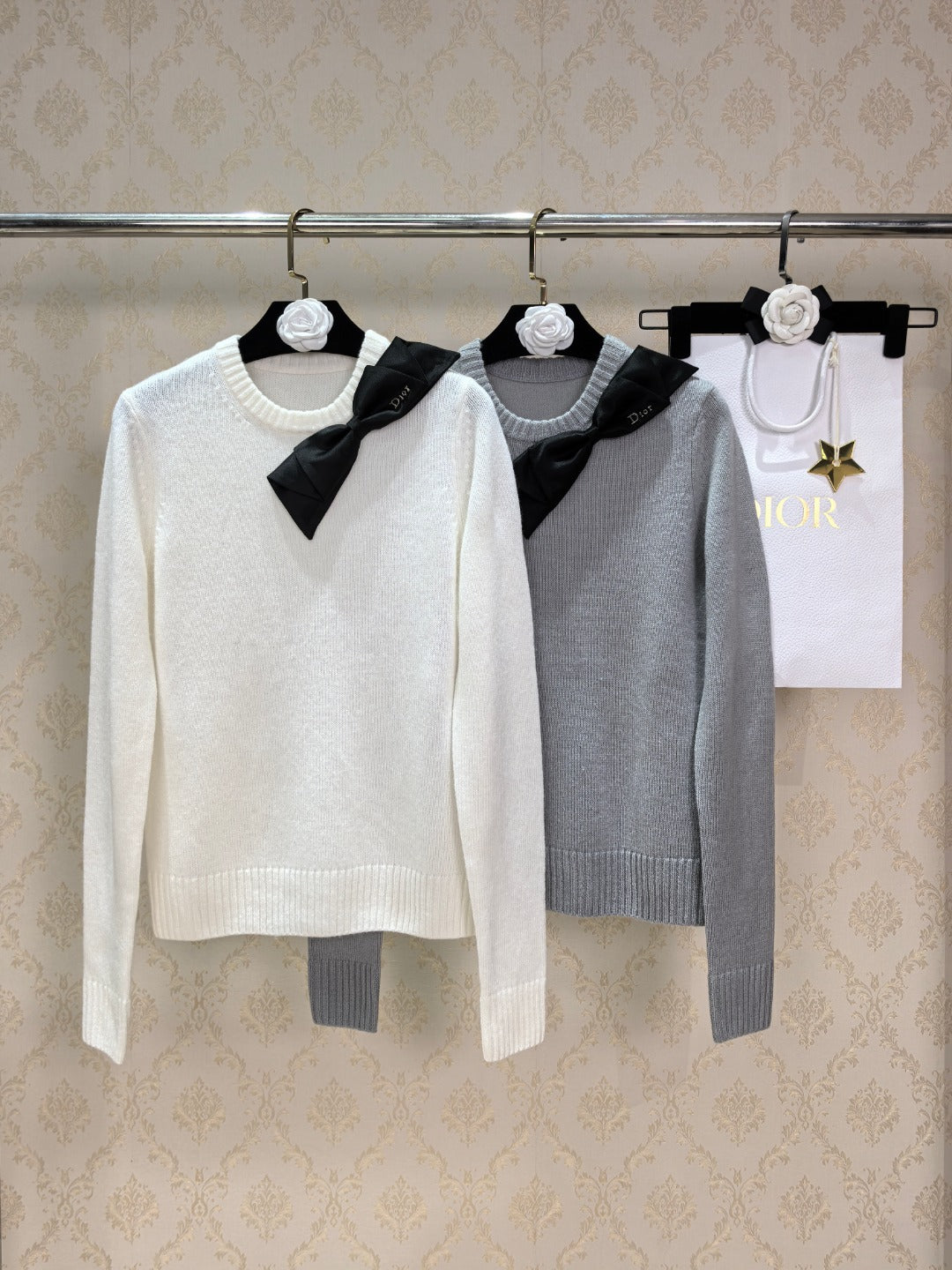 Loro Piana Diamond Pattern Long Sleeve Sweater Women's