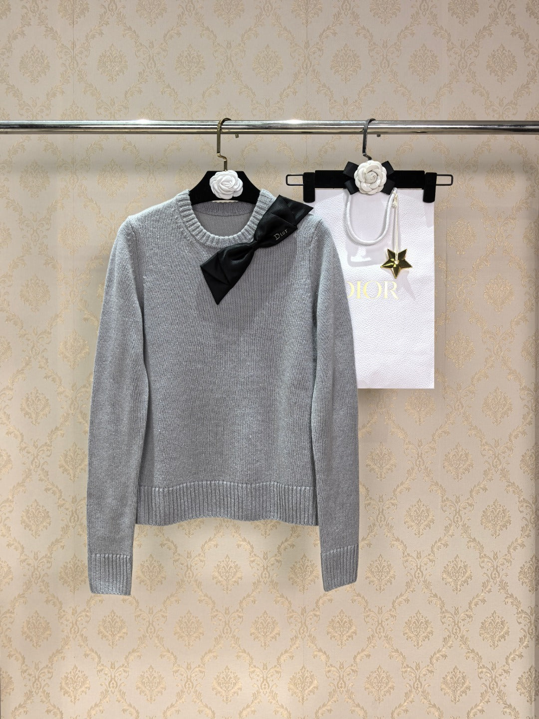 Loro Piana Diamond Pattern Long Sleeve Sweater Women's