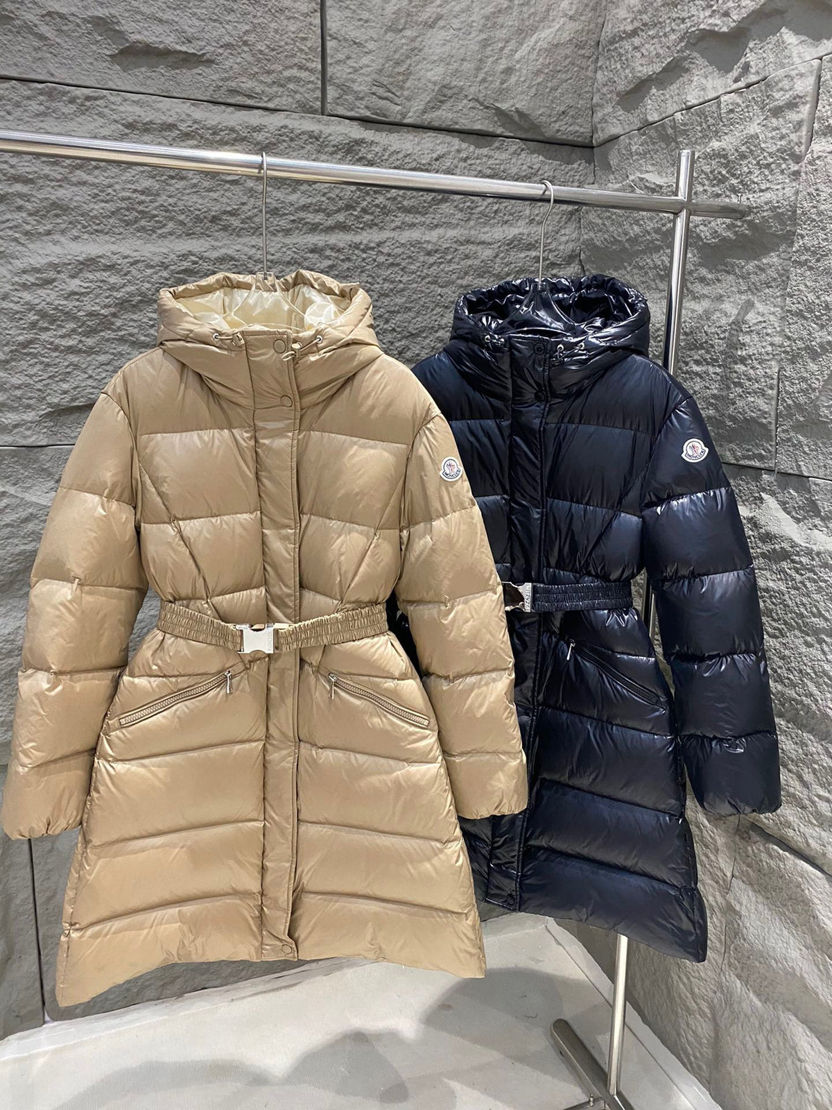 Moncler Bellevue Long Belted Down Jacket - Women's