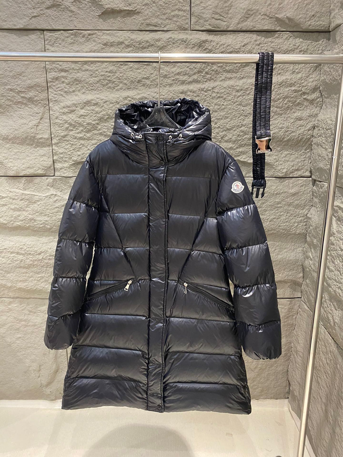 Moncler Bellevue Long Belted Down Jacket - Women's
