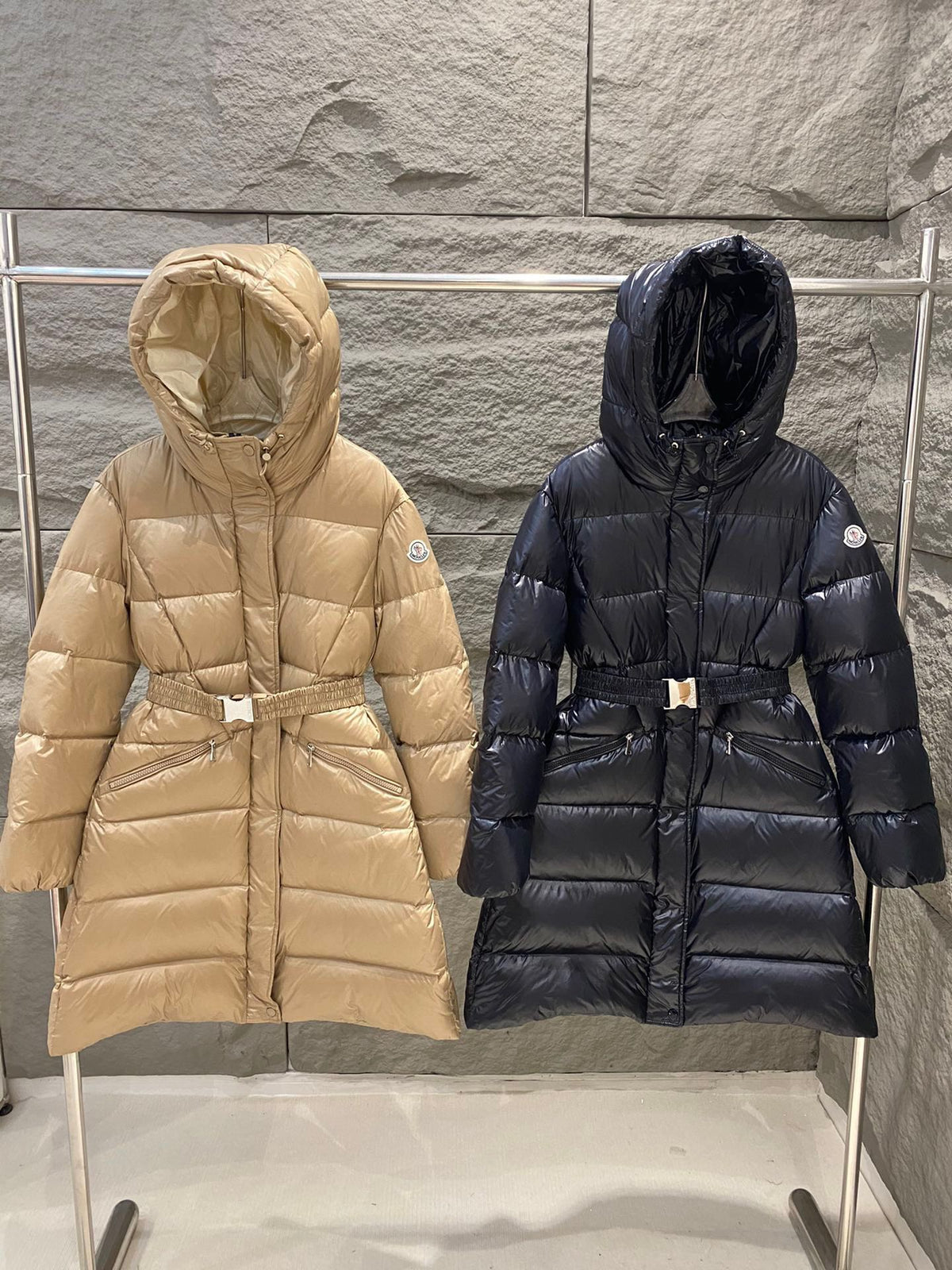 Moncler Bellevue Long Belted Down Jacket - Women's