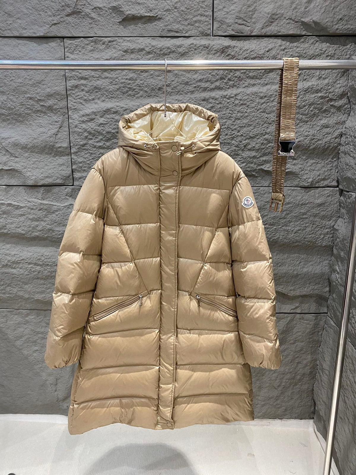 Moncler Bellevue Long Belted Down Jacket - Women's