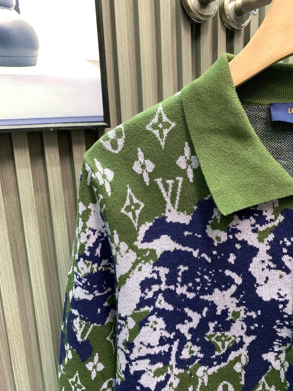 LV Pullover Long Sleeve Polo Knit Shirt