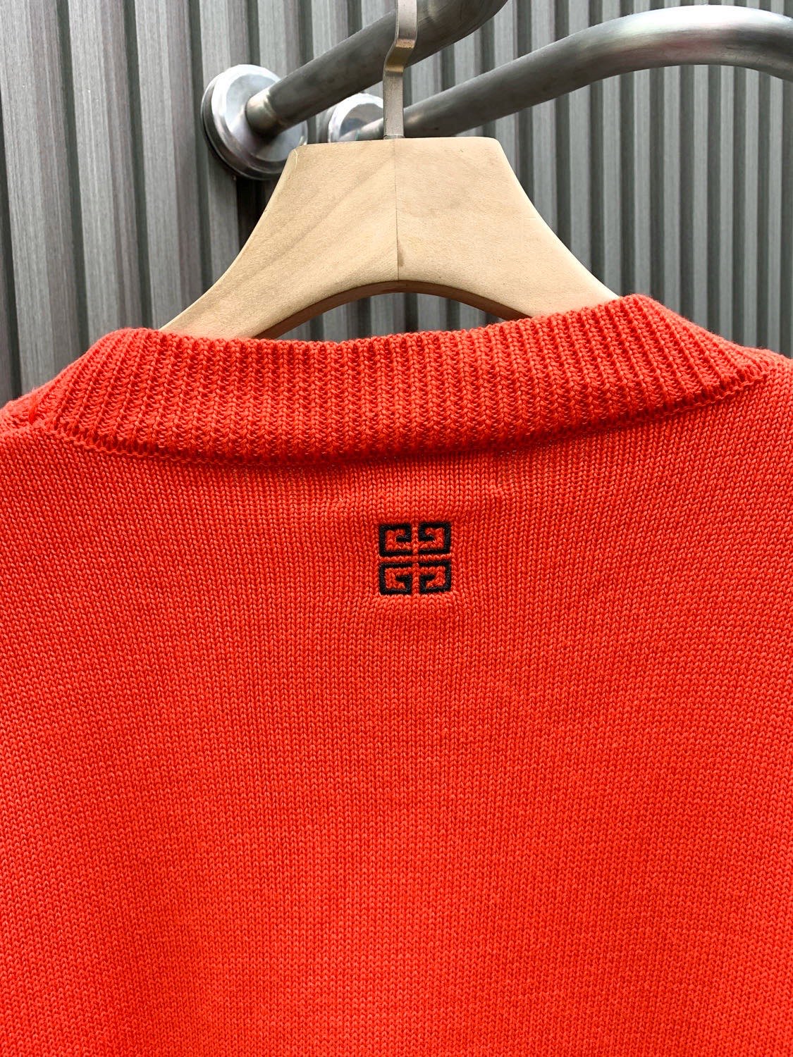 Givenchy Terry Cloth Embroidered Crew Neck Sweater