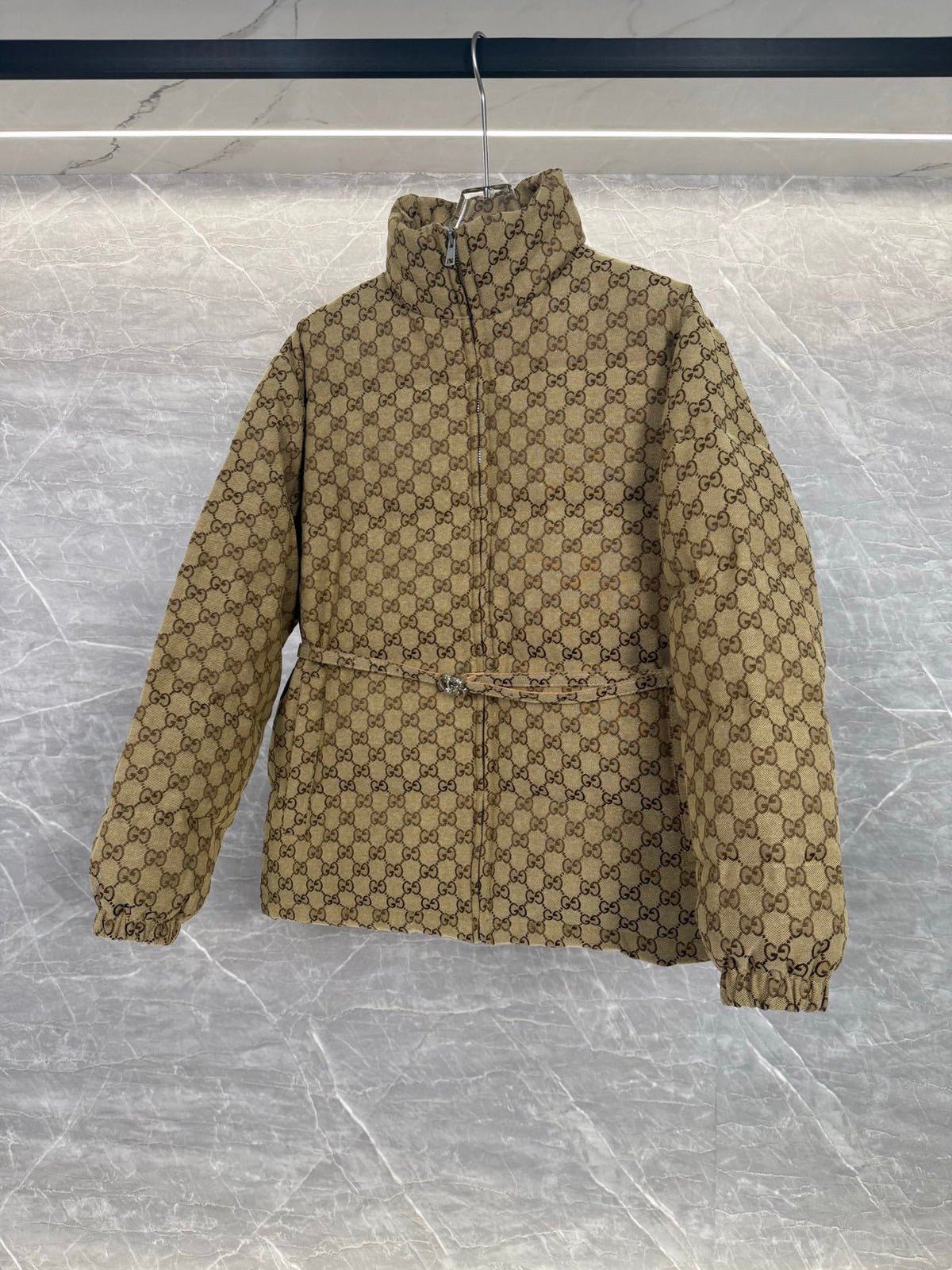 Gucci Jacquard Down Jacket W/ Belt ' Women's