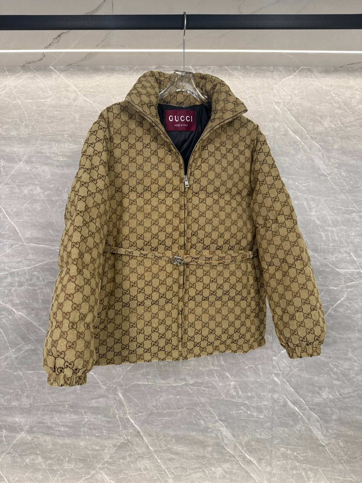 Gucci Jacquard Down Jacket W/ Belt ' Women's