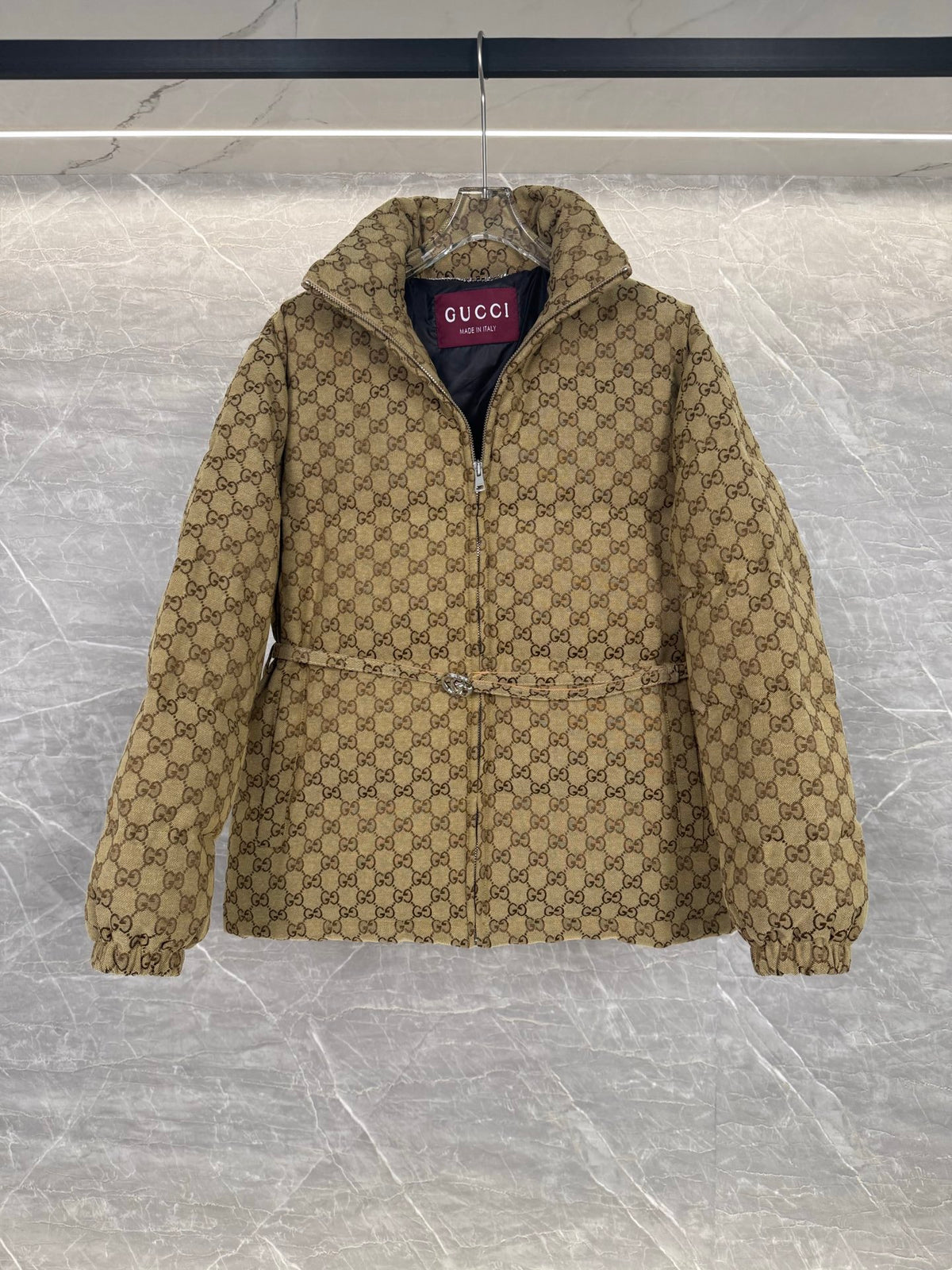 Gucci Jacquard Down Jacket W/ Belt ' Women's