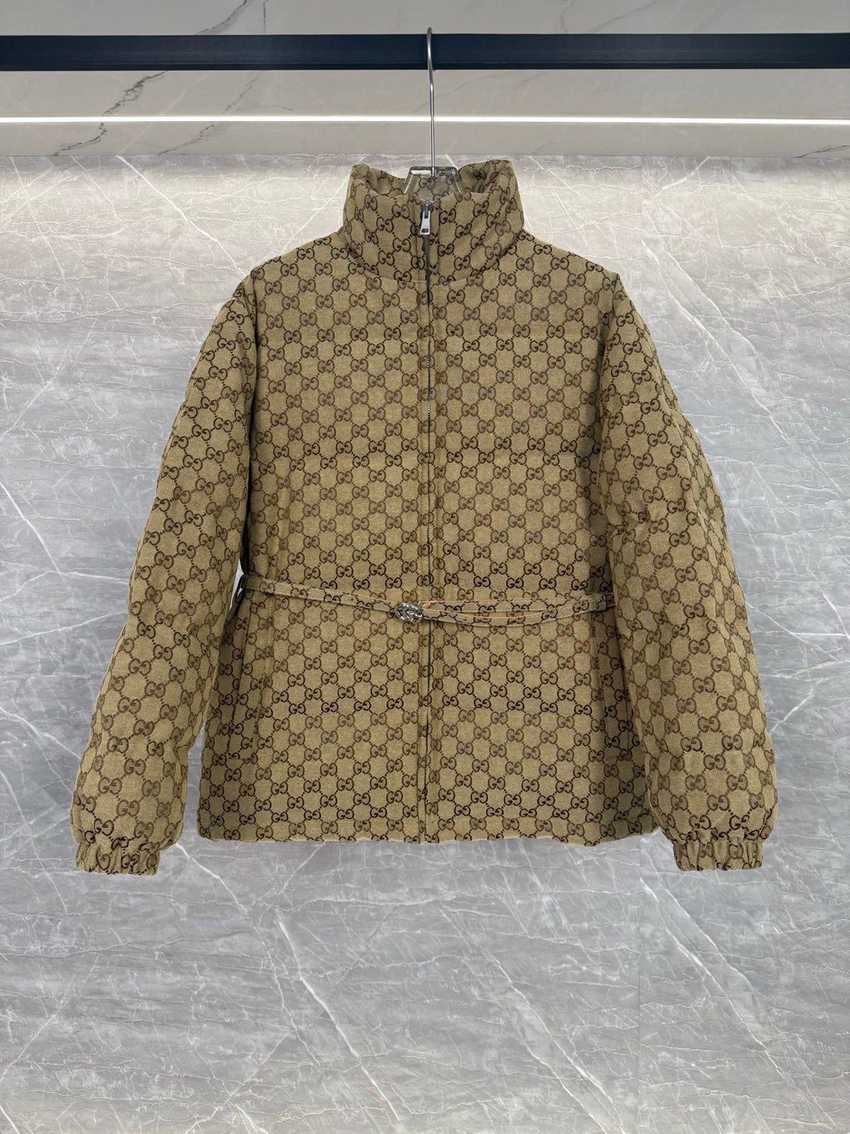 Gucci Jacquard Down Jacket W/ Belt ' Women's