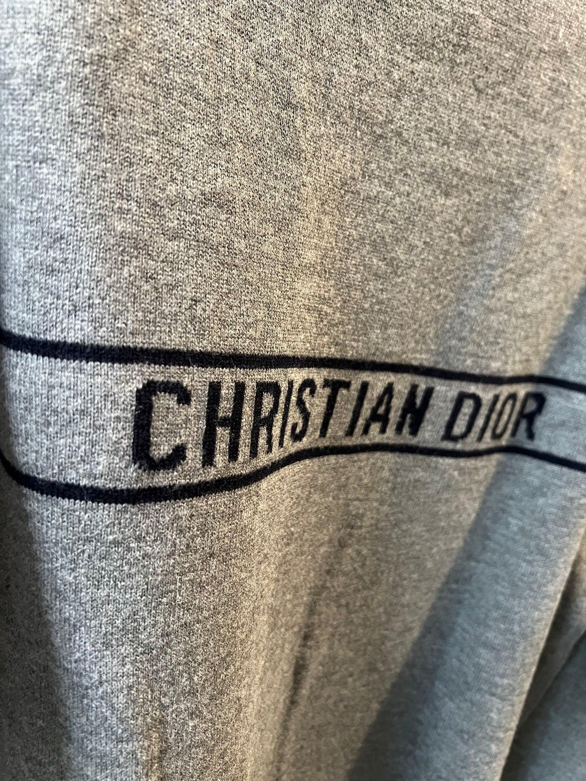 Dior Oblique Monogram Knit Cashmere Reversible Crew Neck Sweater