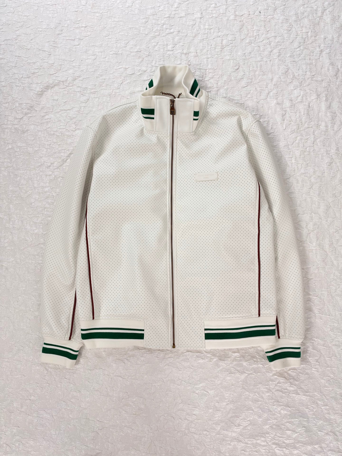 LV Laser-Performance Lychee Texture Leather Jacket