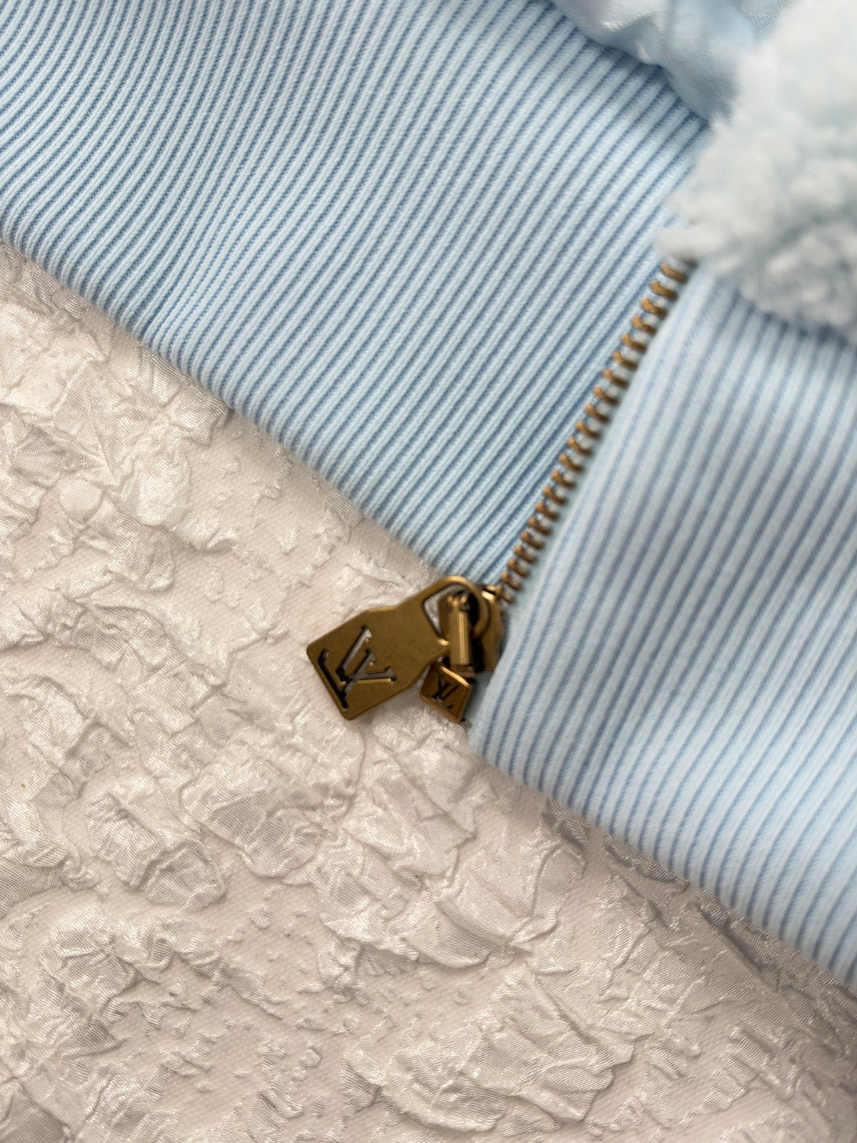 LV Suede Teddy Sheepskin Waistband Jacket