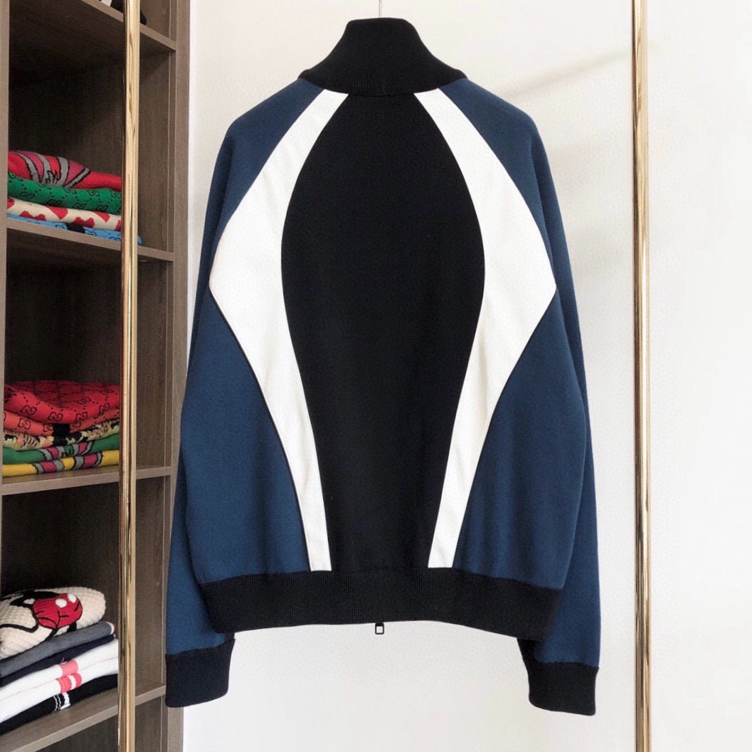 LV Mixed Leather Knit Cardigan