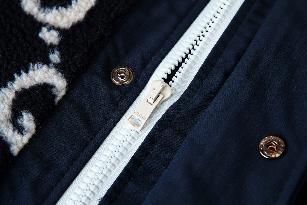 Gucci Monogram Shearling Jacket