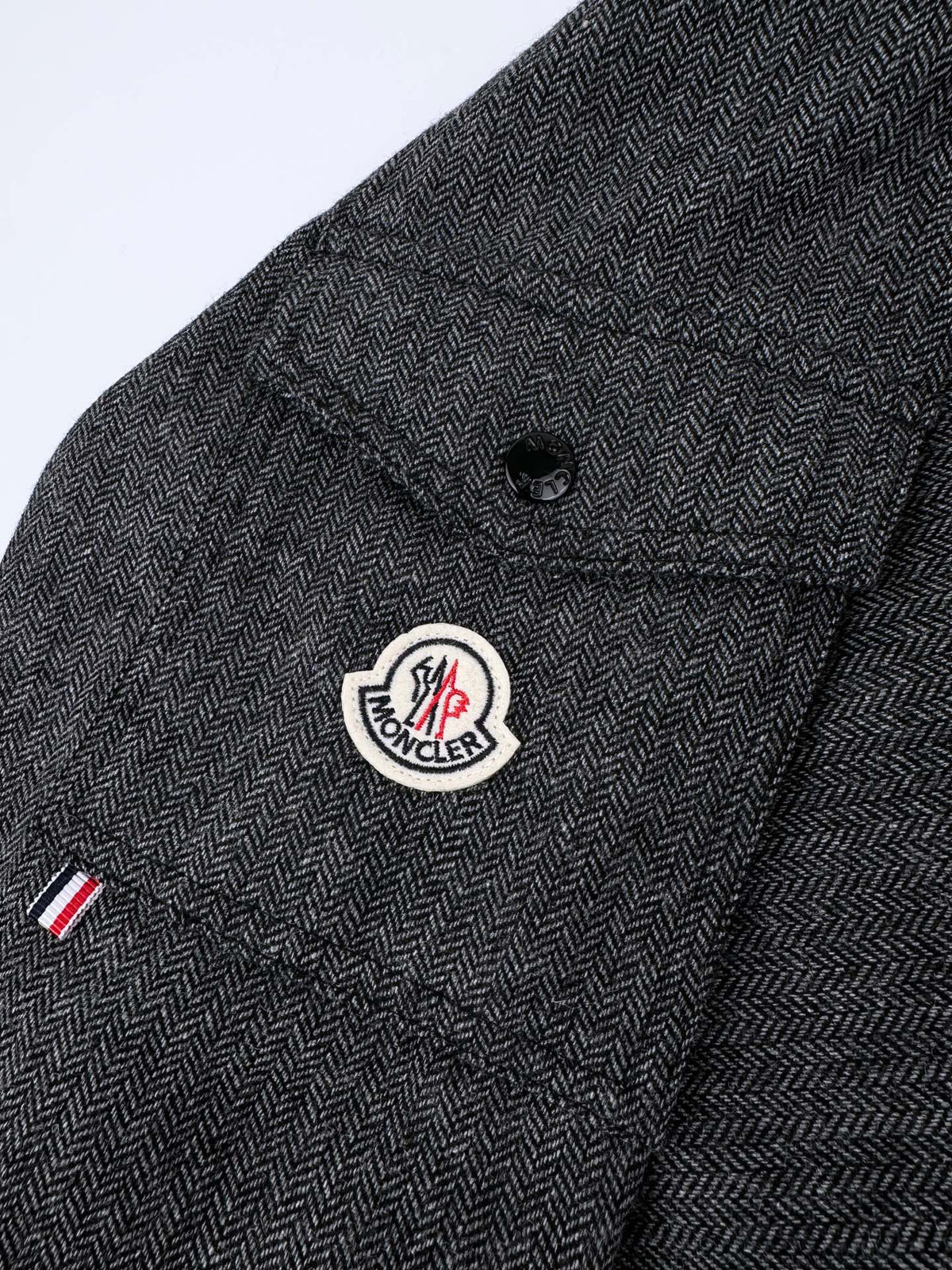 Moncler Wool Striped Zip-Up Jacket