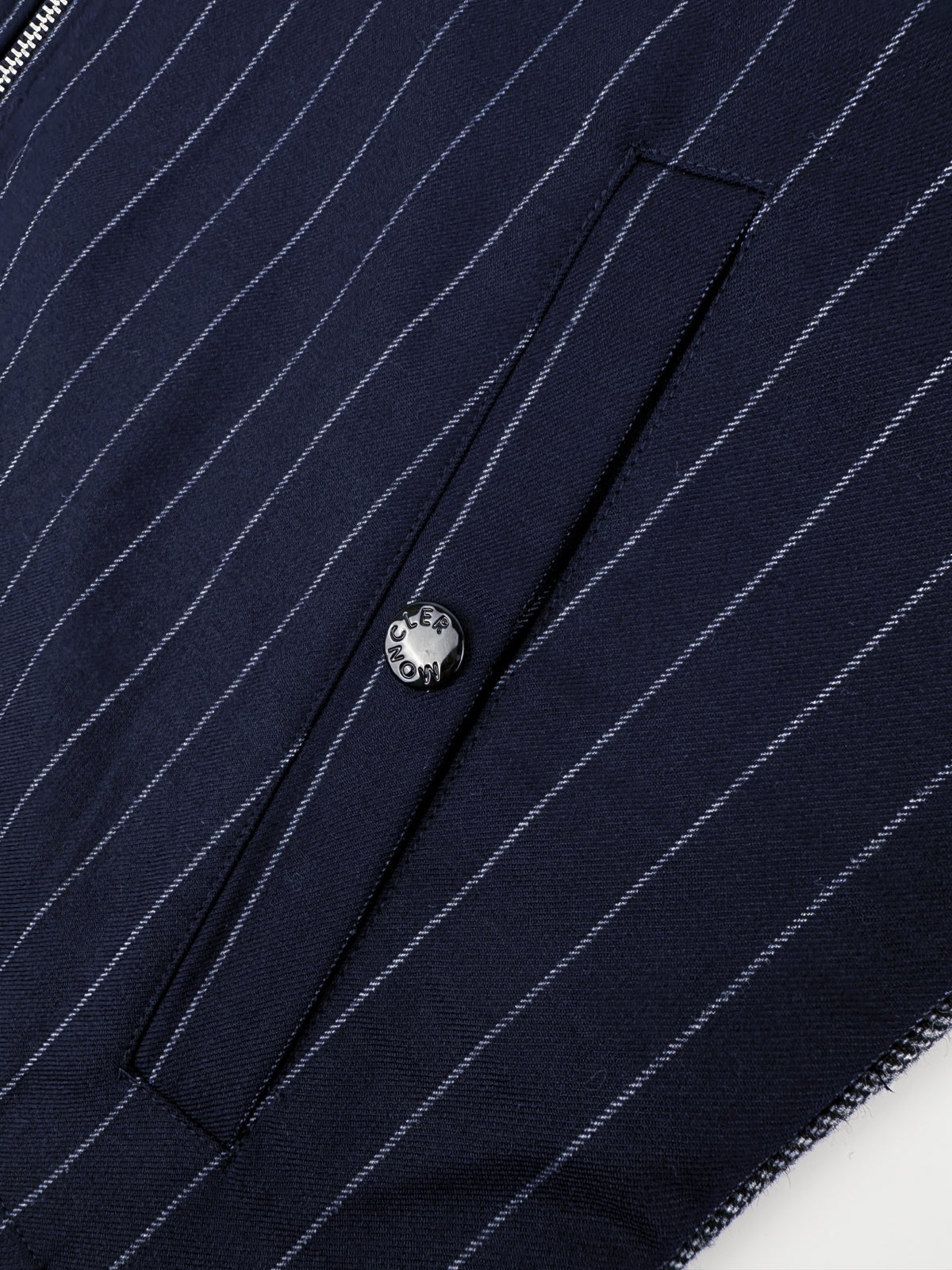 Moncler Wool Striped Zip-Up Jacket