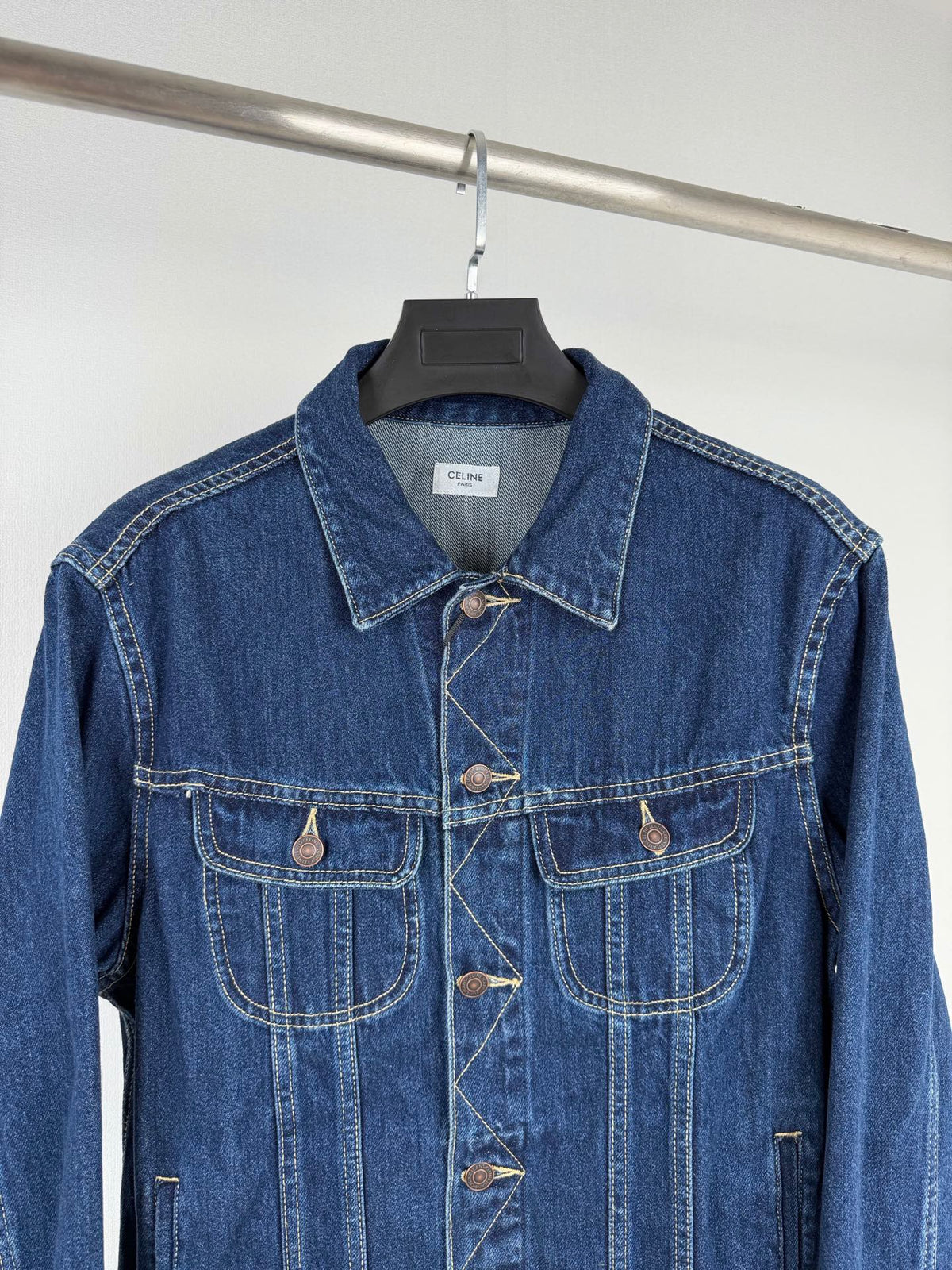Celine Indigo Washed Denim Jacket