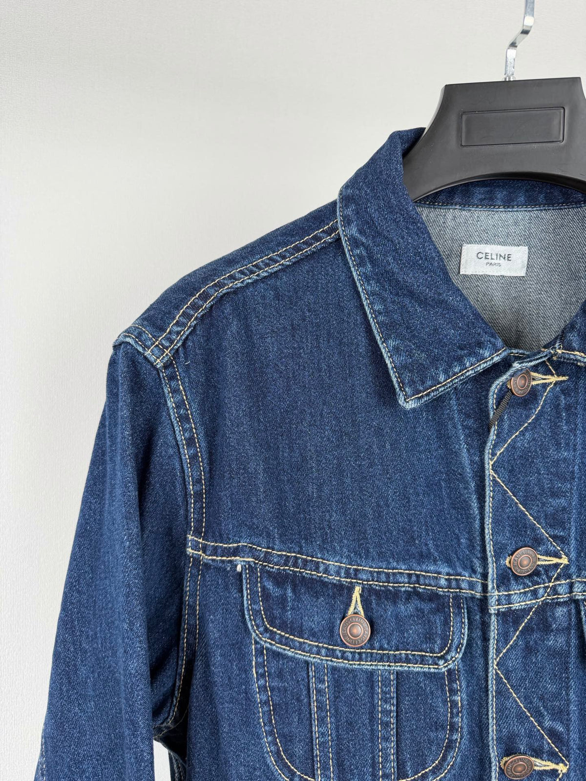 Celine Indigo Washed Denim Jacket