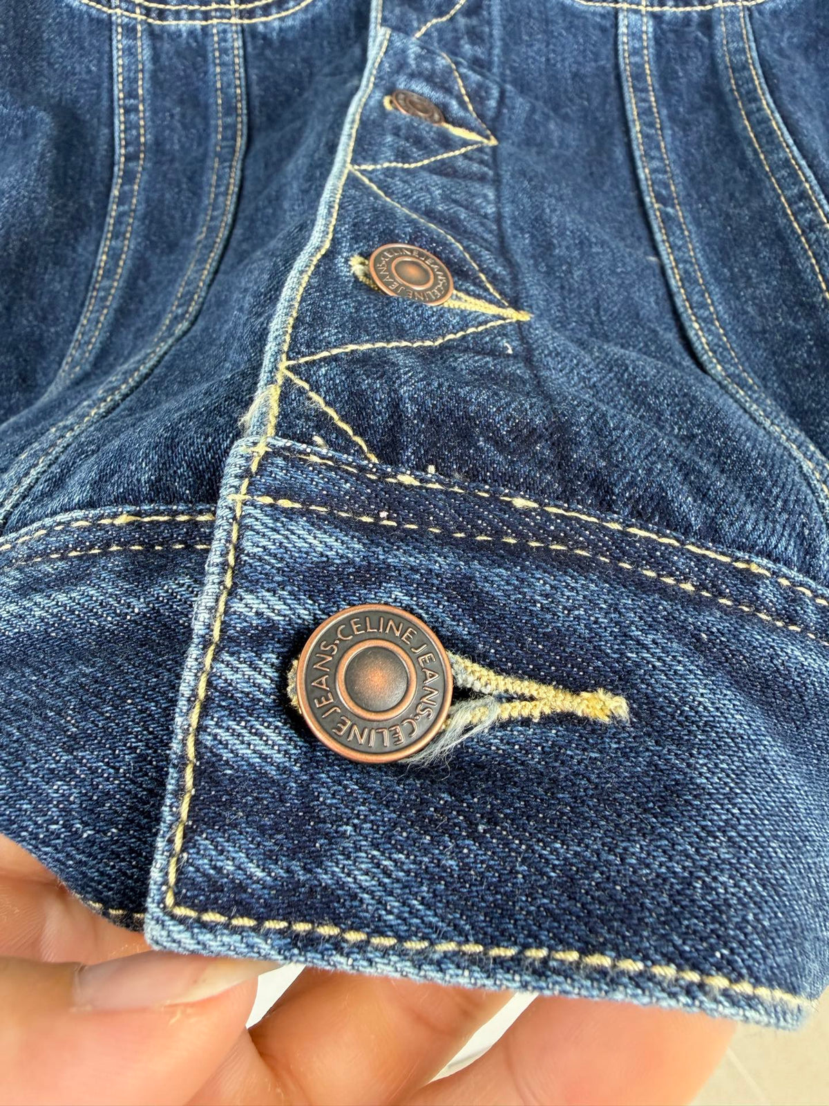 Celine Indigo Washed Denim Jacket