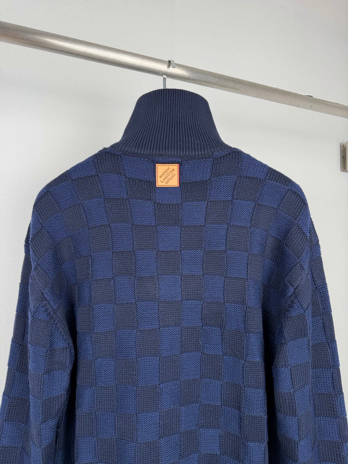 LV Damier Jaquard Zip-Up Cardigan/Sweater