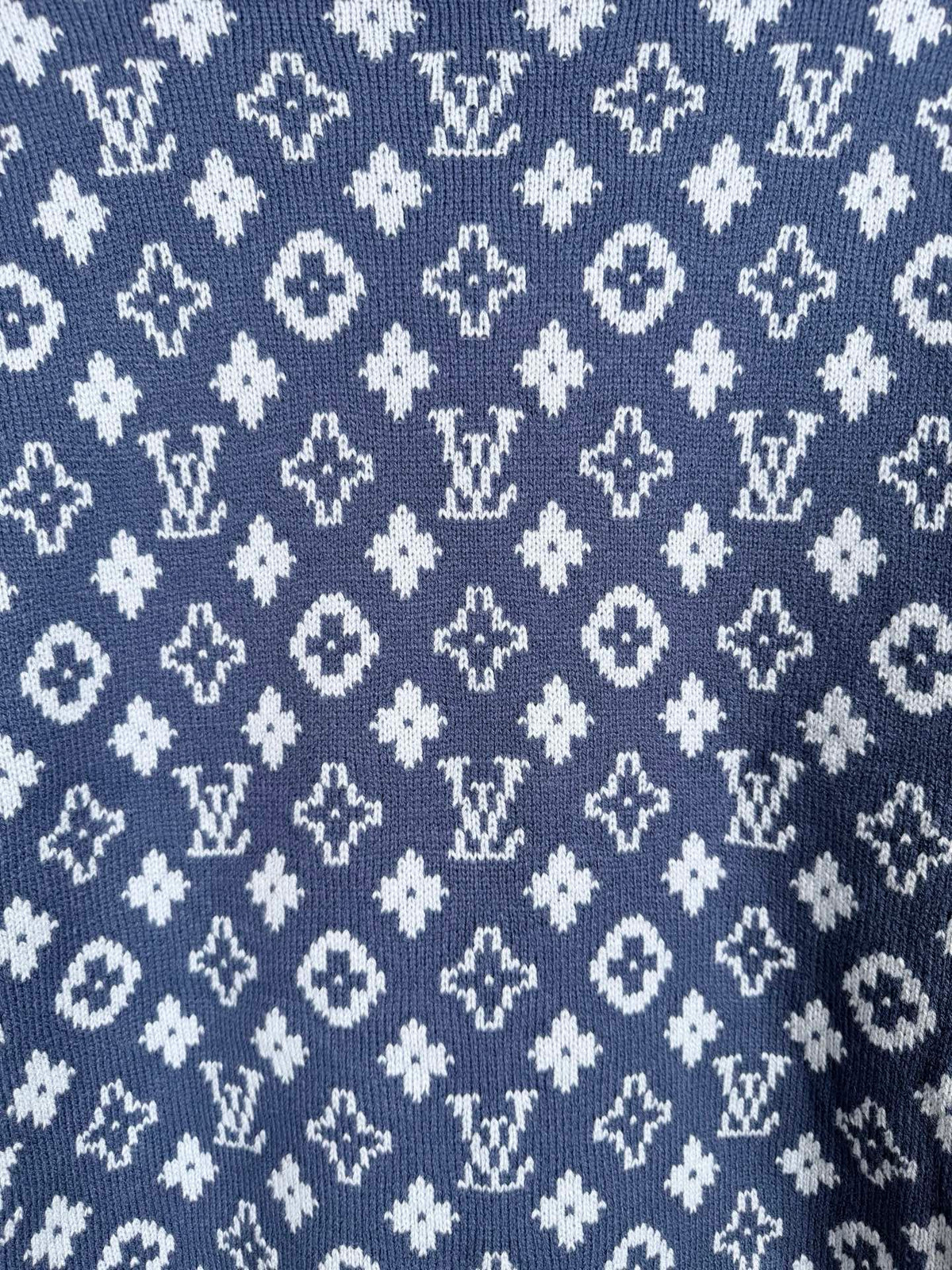 LV Reversible Jacquard Knit Zipper Cardigan