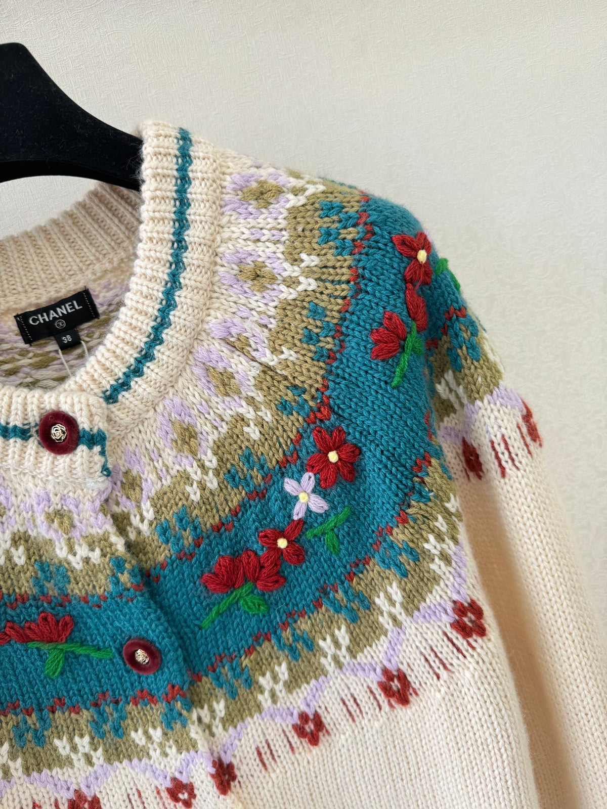 Chanel Crew Neck Cardigan Women's