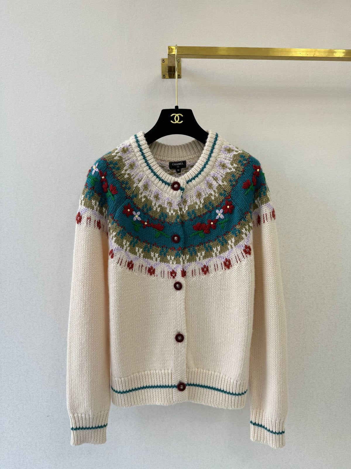 Chanel Crew Neck Cardigan Women's