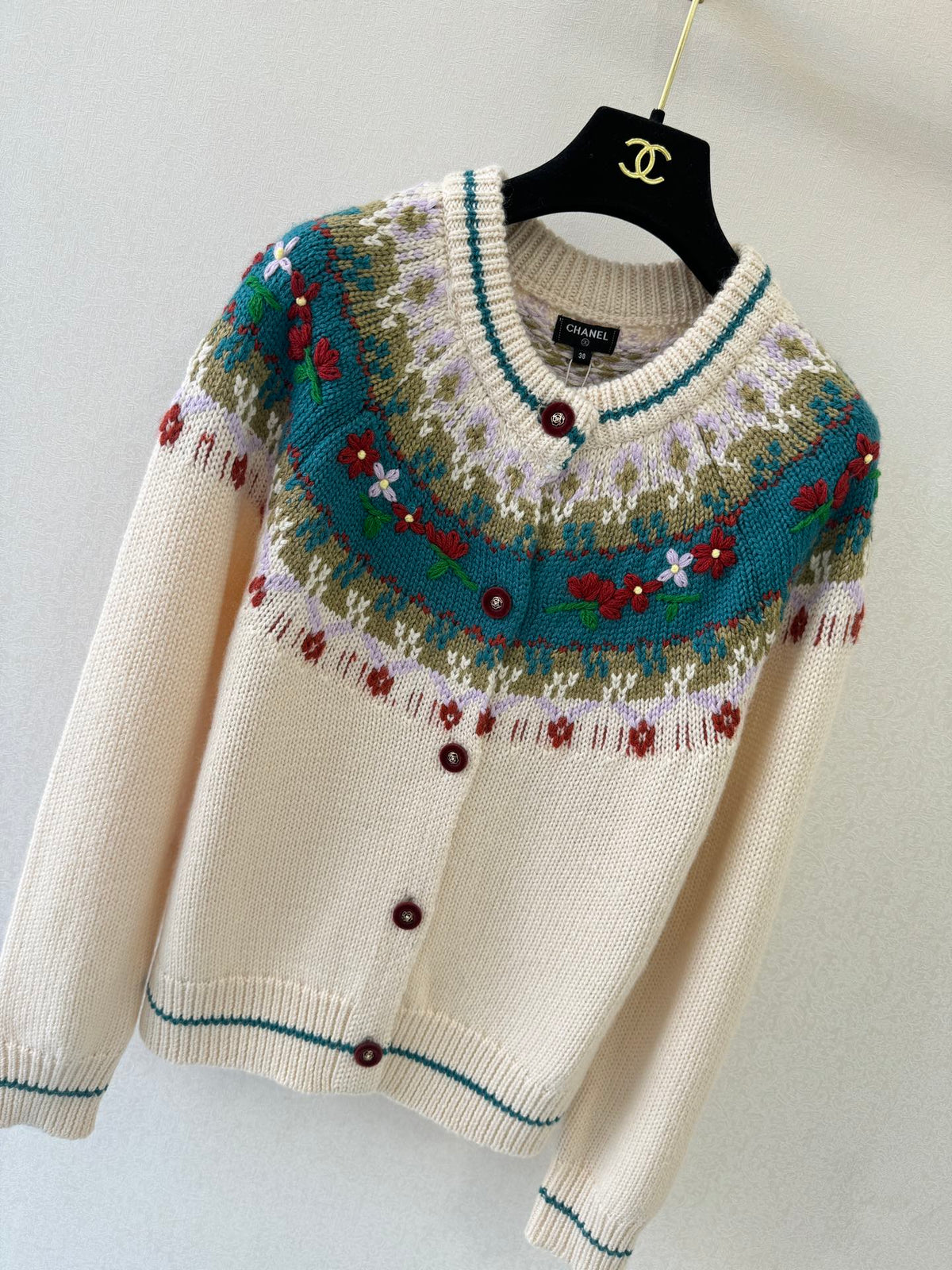 Chanel Crew Neck Cardigan Women's