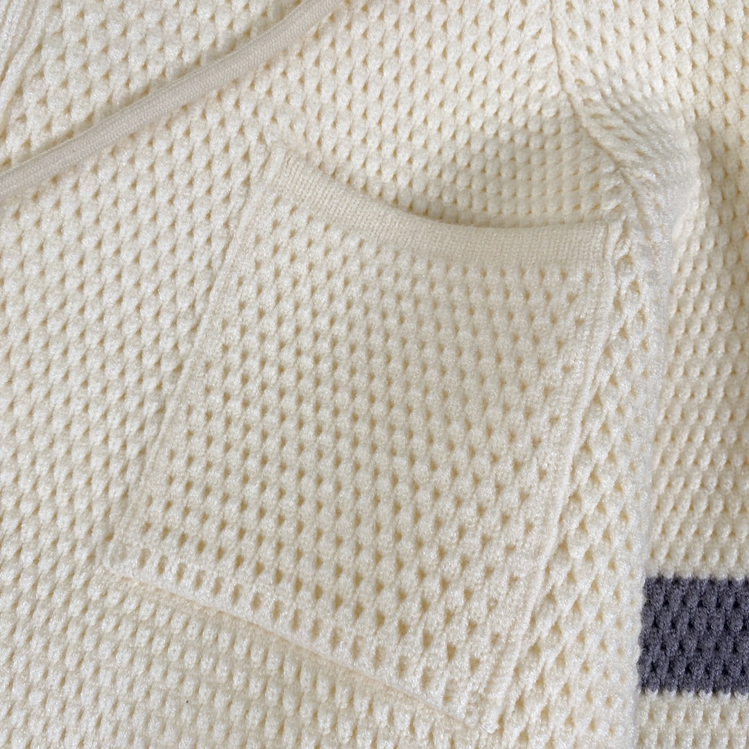 Thom Browne Chunky Knit Cashmere Detachable Zipper Hooded Jacket