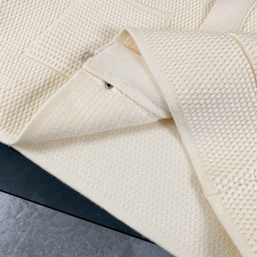 Thom Browne Chunky Knit Cashmere Detachable Zipper Hooded Jacket
