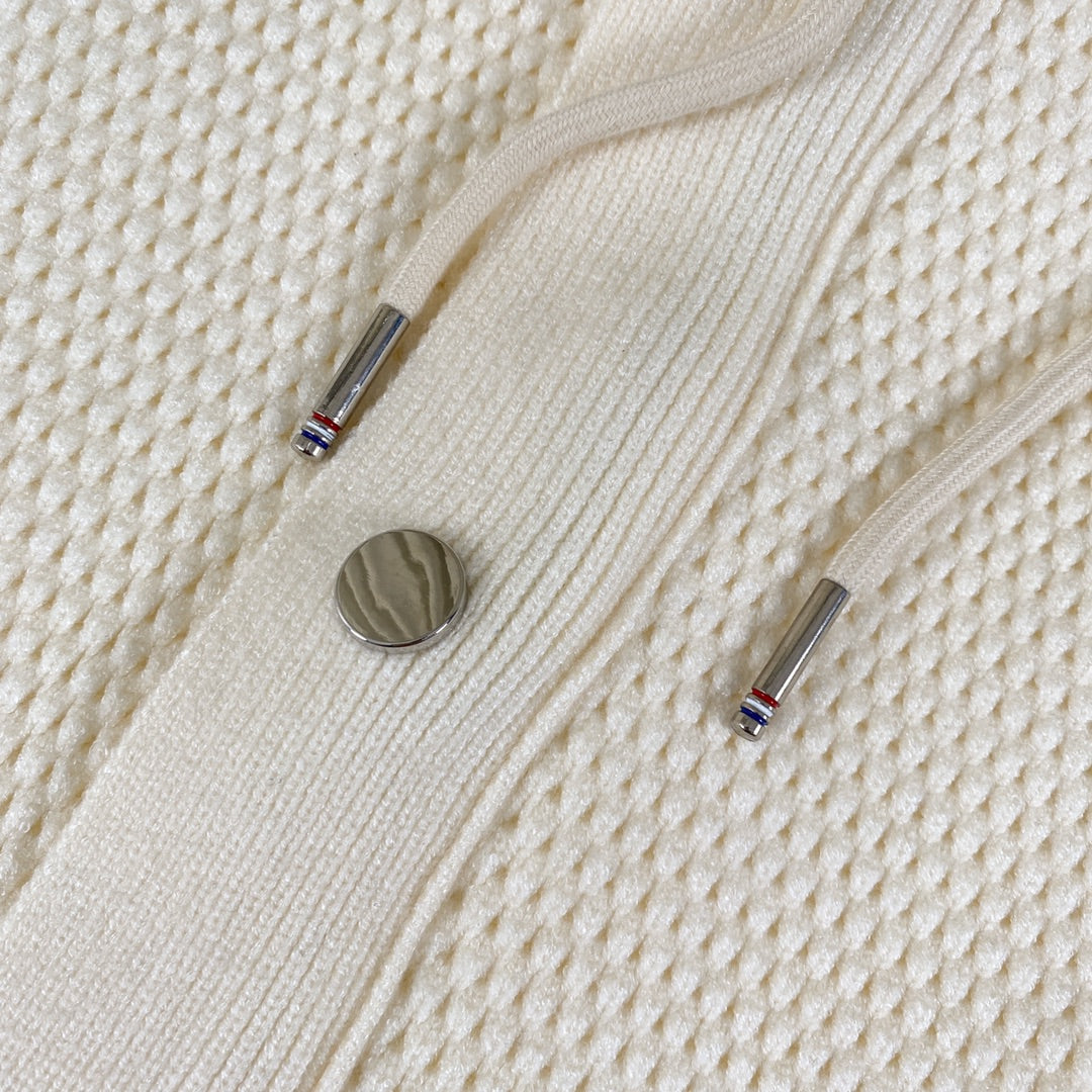 Thom Browne Chunky Knit Cashmere Detachable Zipper Hooded Jacket
