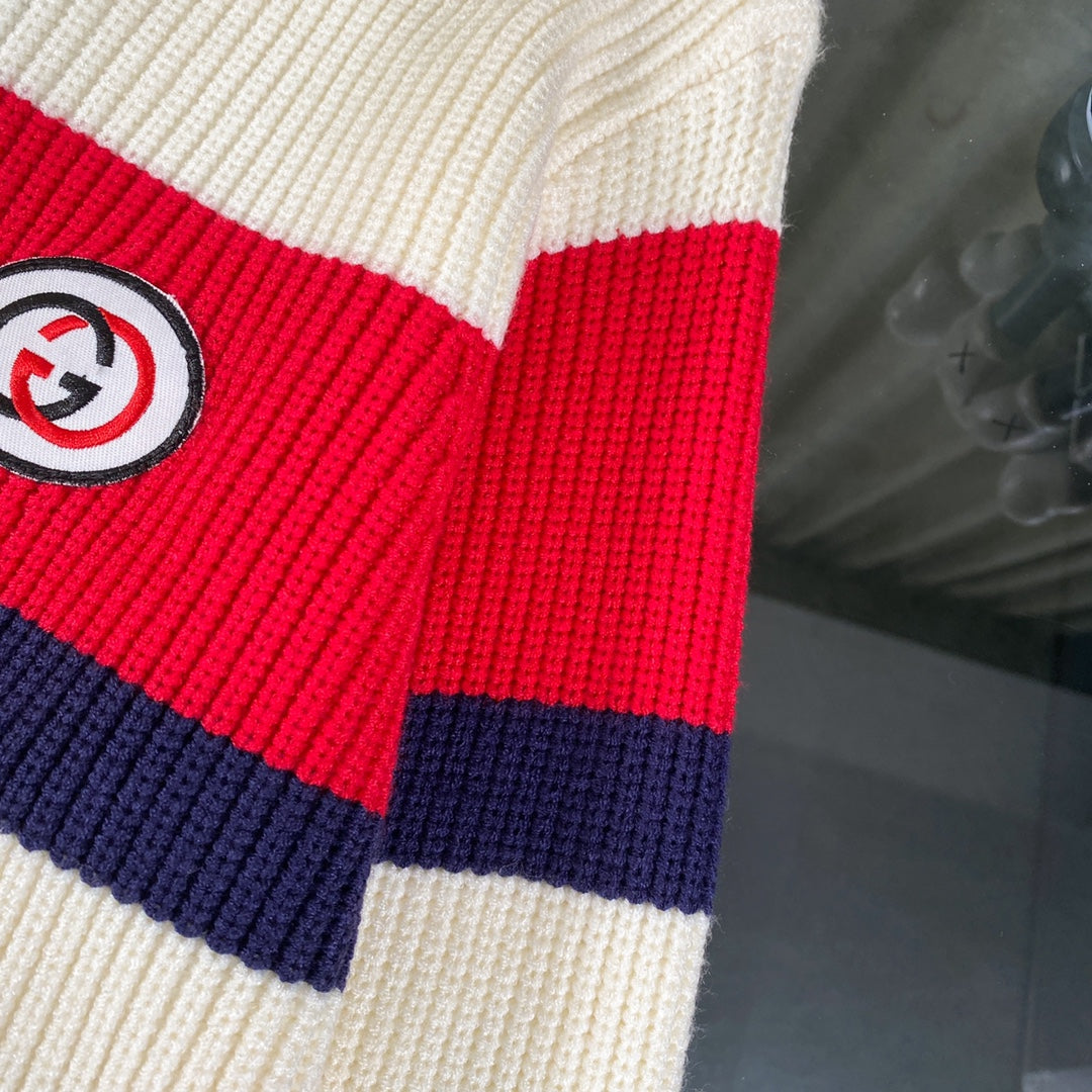 Gucci Double G Zipper Knit Sweater Cardigan