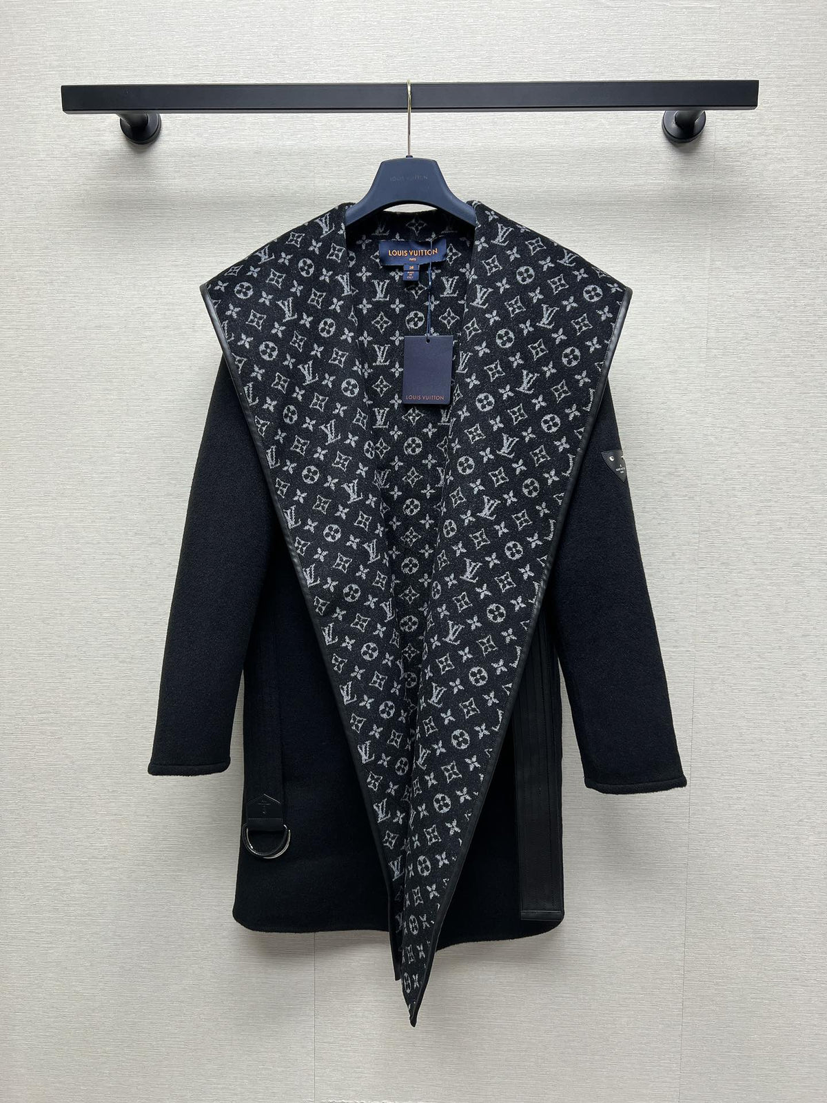 LV Double Sided Wrap Cashmere Wool Coat - Women's